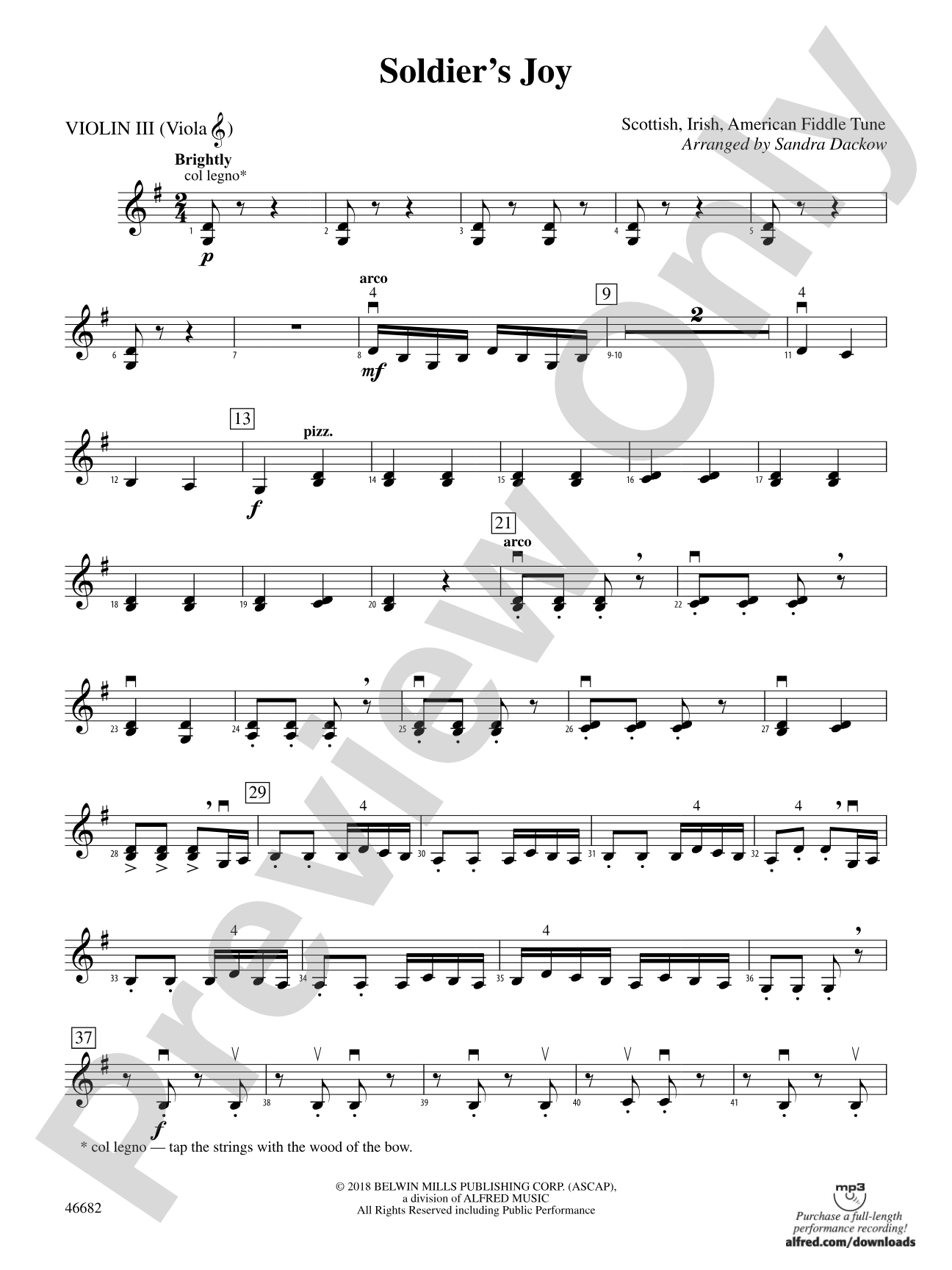 Soldier's Joy: 3rd Violin (Viola [TC])