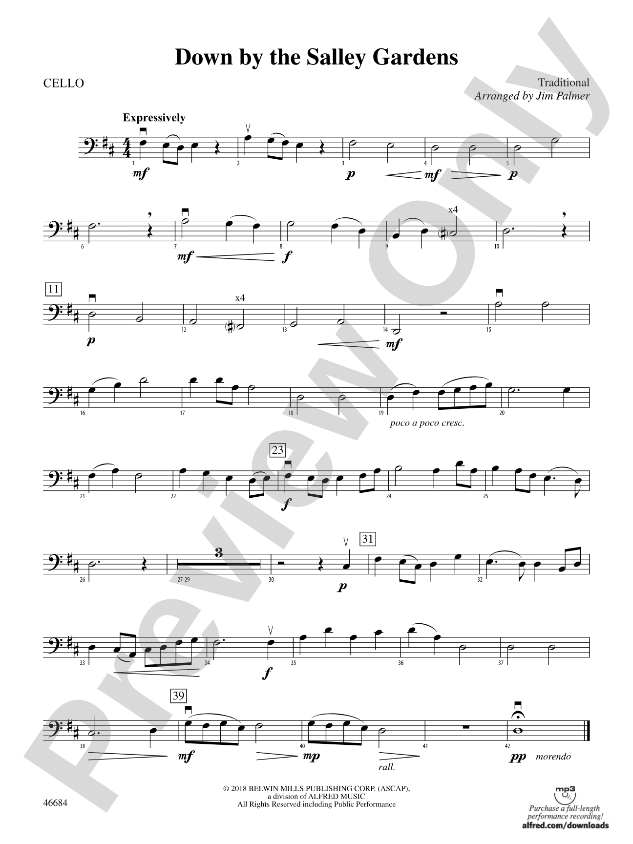 Down by the Salley Gardens: Cello