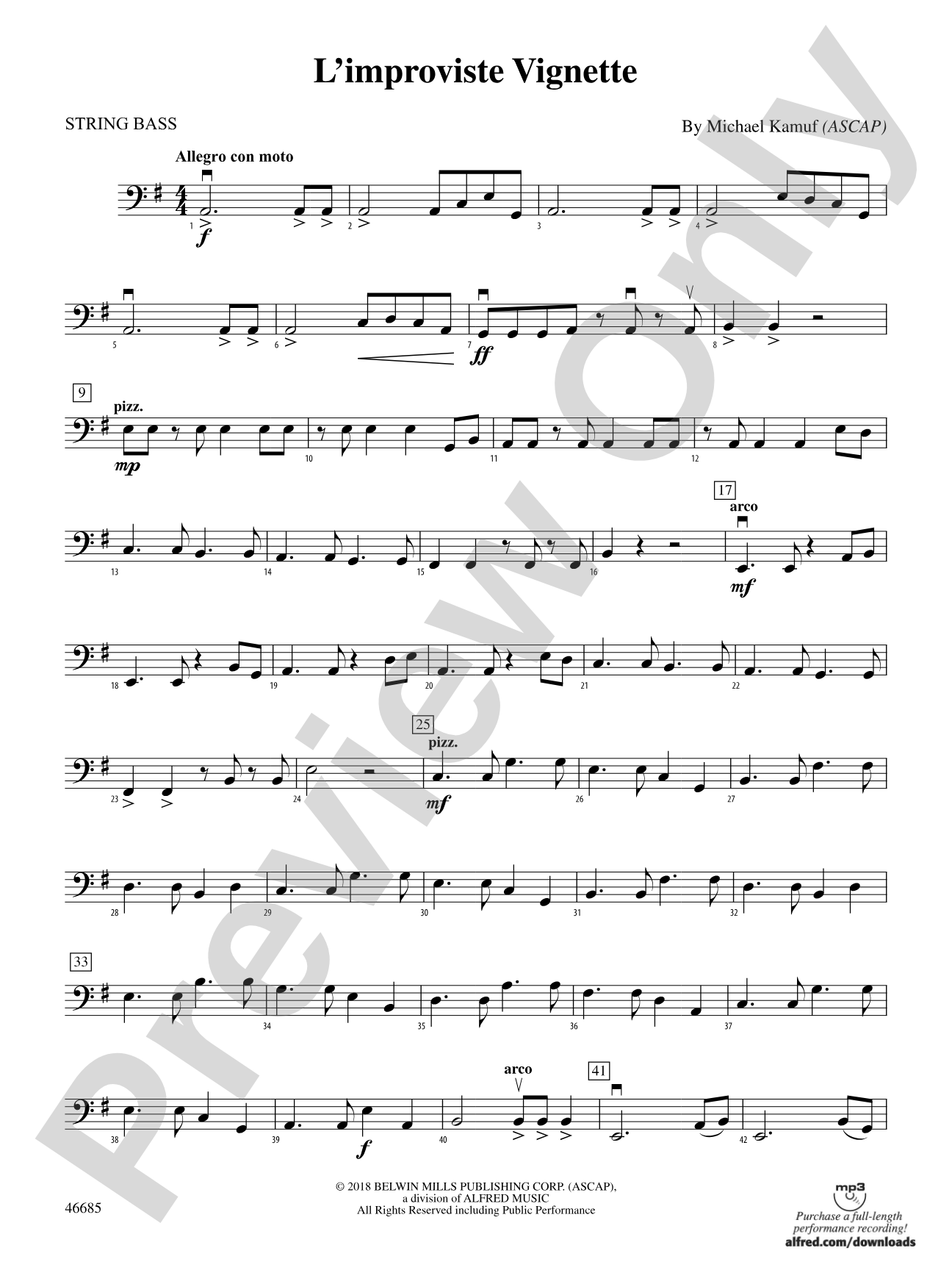 L'improviste Vignette: String Bass