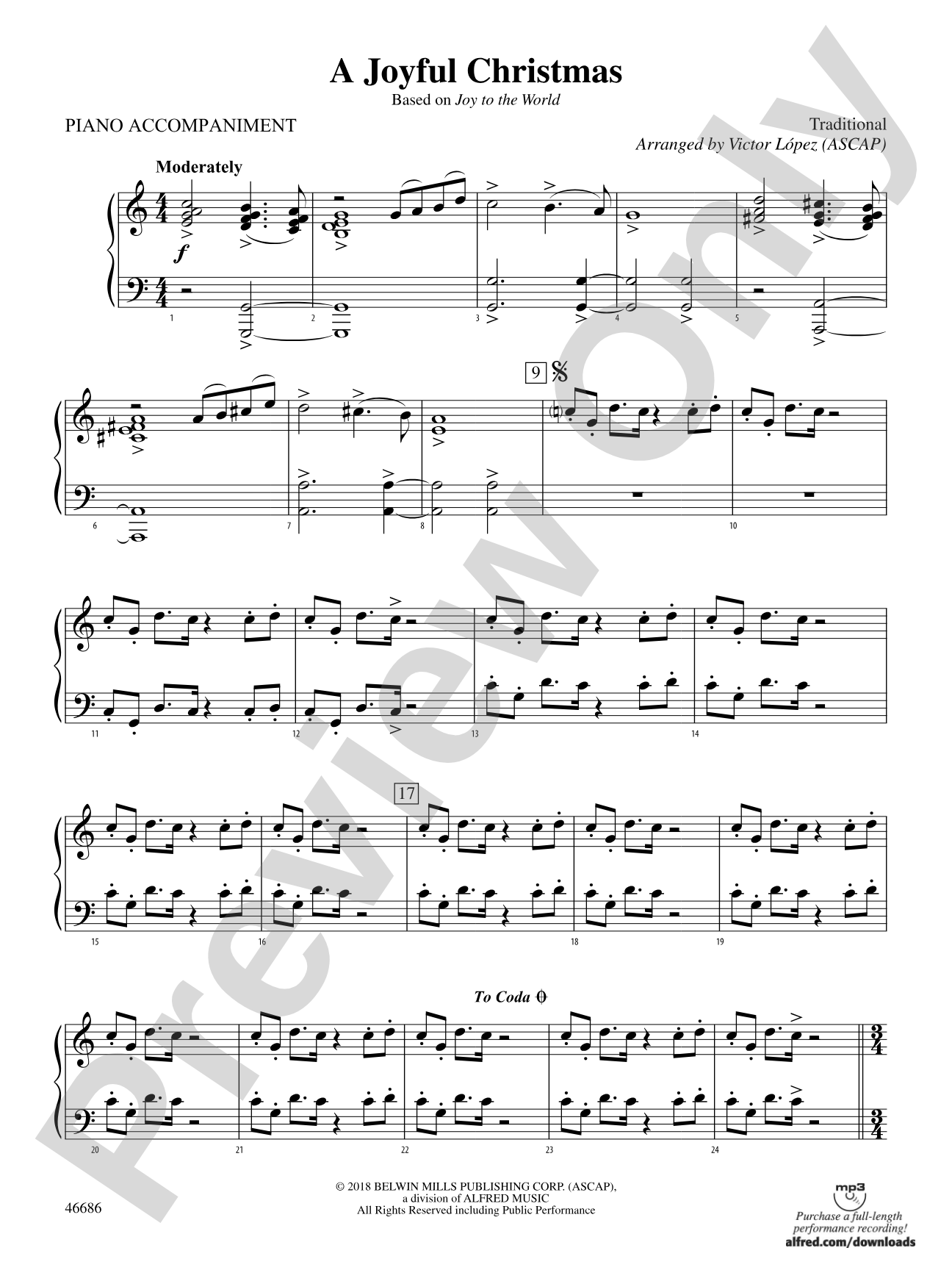 A Joyful Christmas: Piano Accompaniment