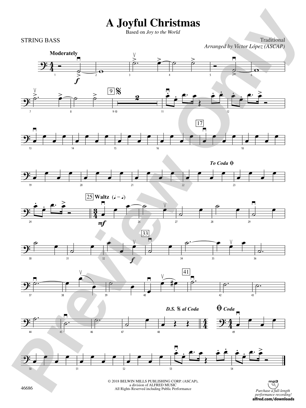 A Joyful Christmas: String Bass