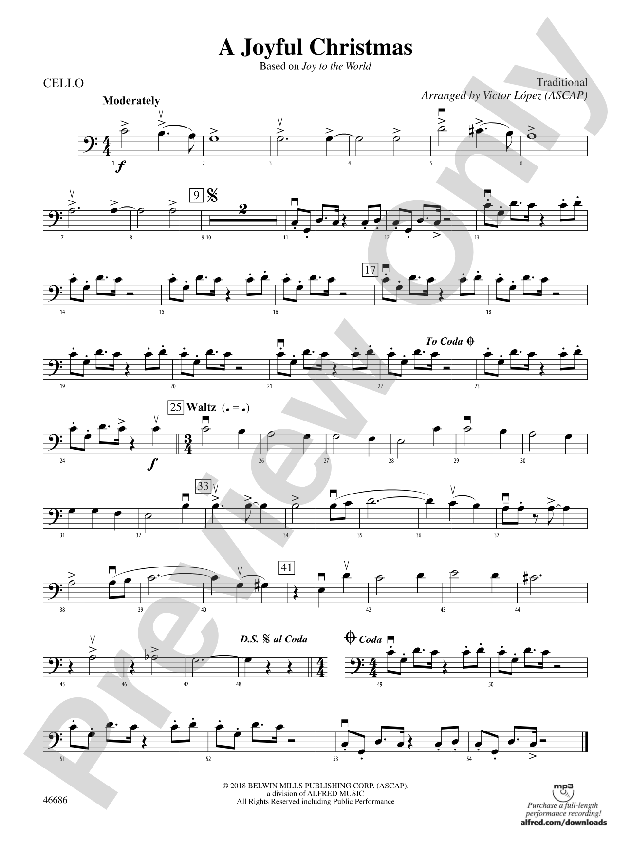 A Joyful Christmas: Cello
