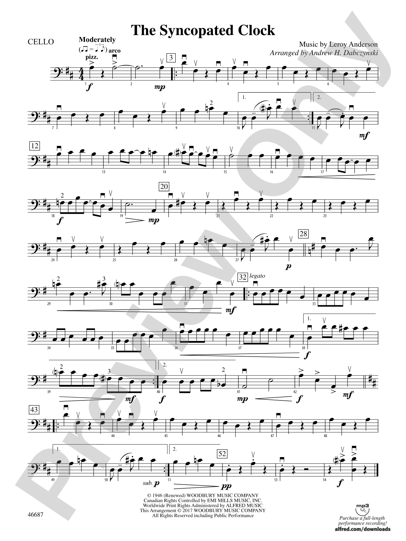 The Syncopated Clock: Cello