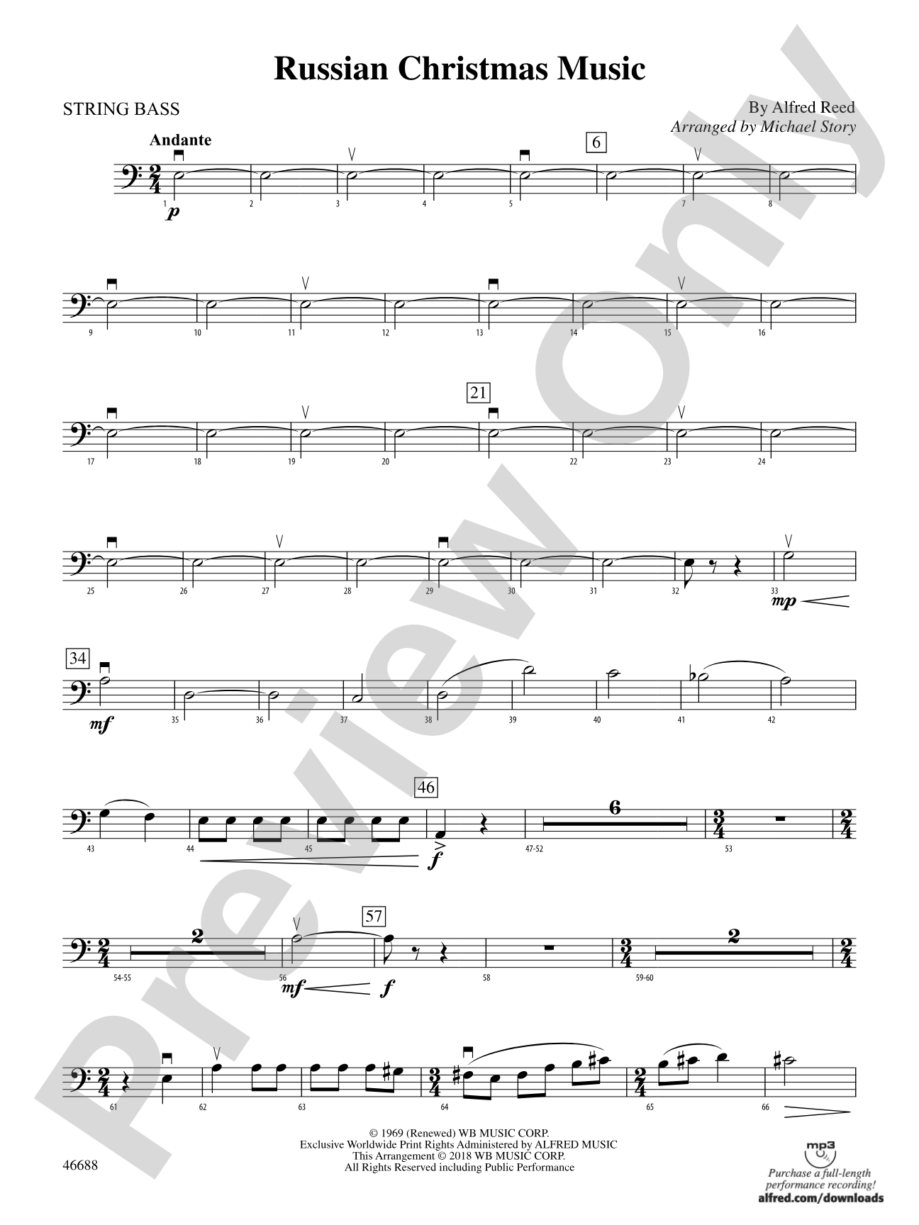 Russian Christmas Music: String Bass