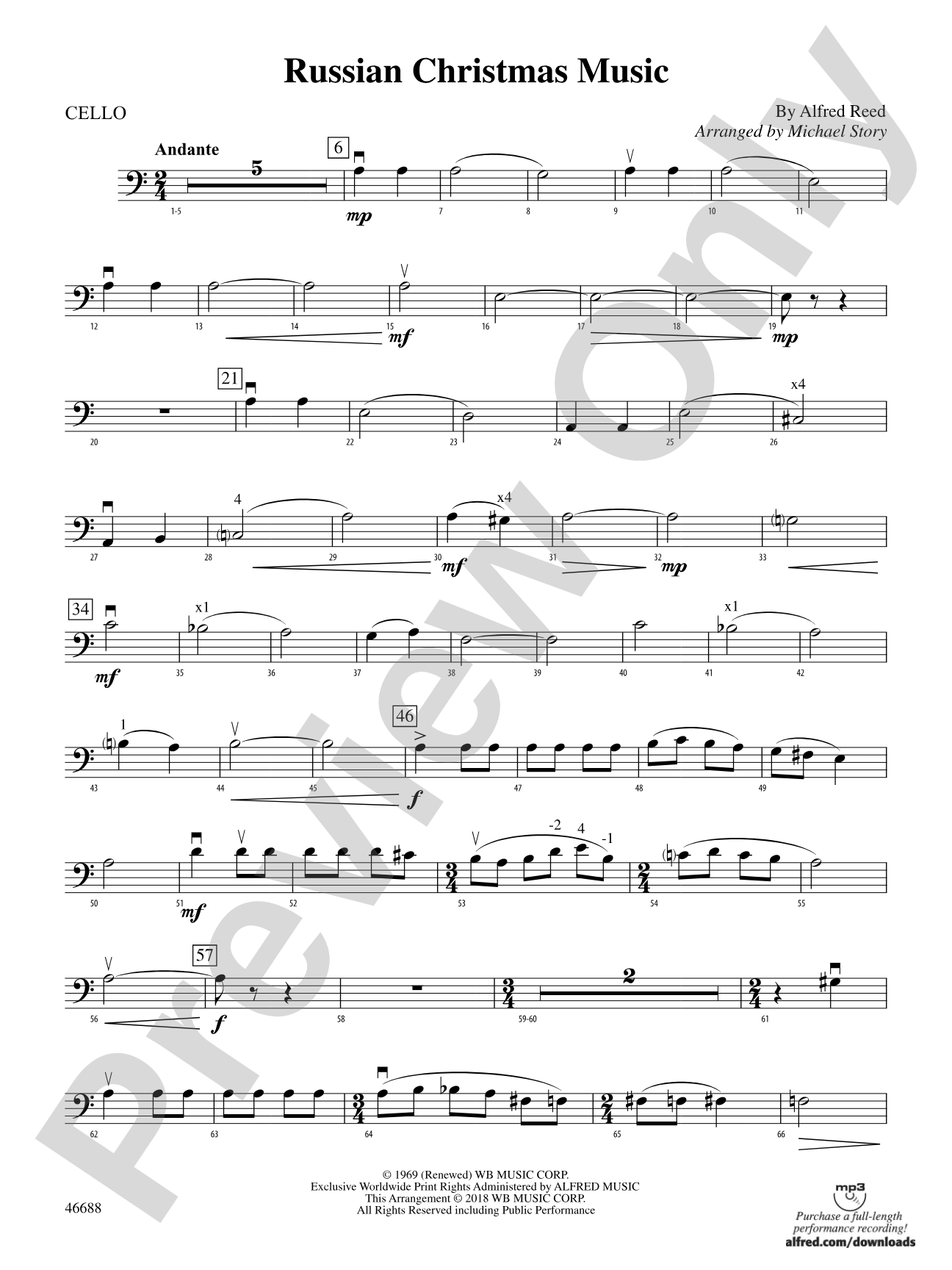 Russian Christmas Music: Cello