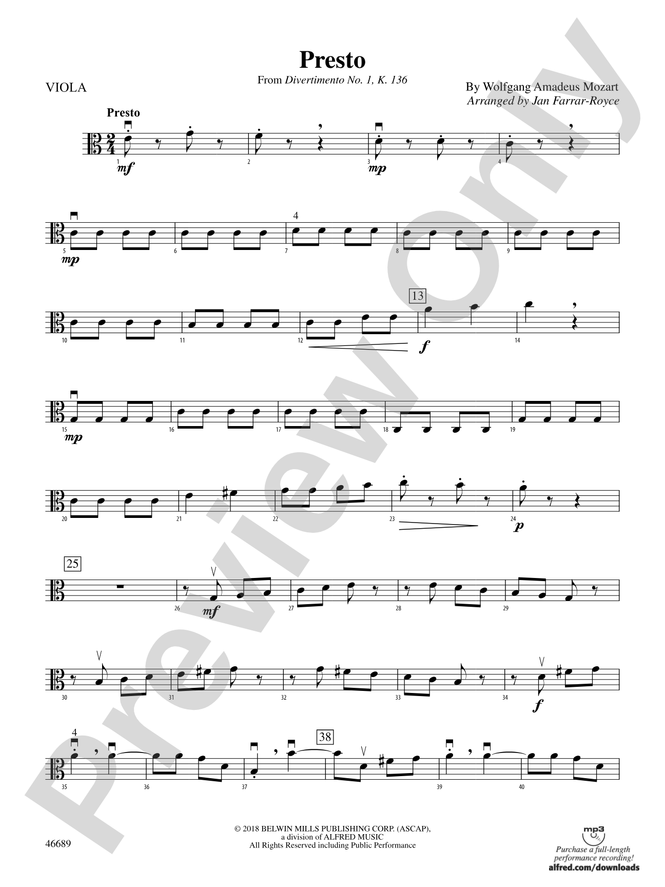 Presto: Viola