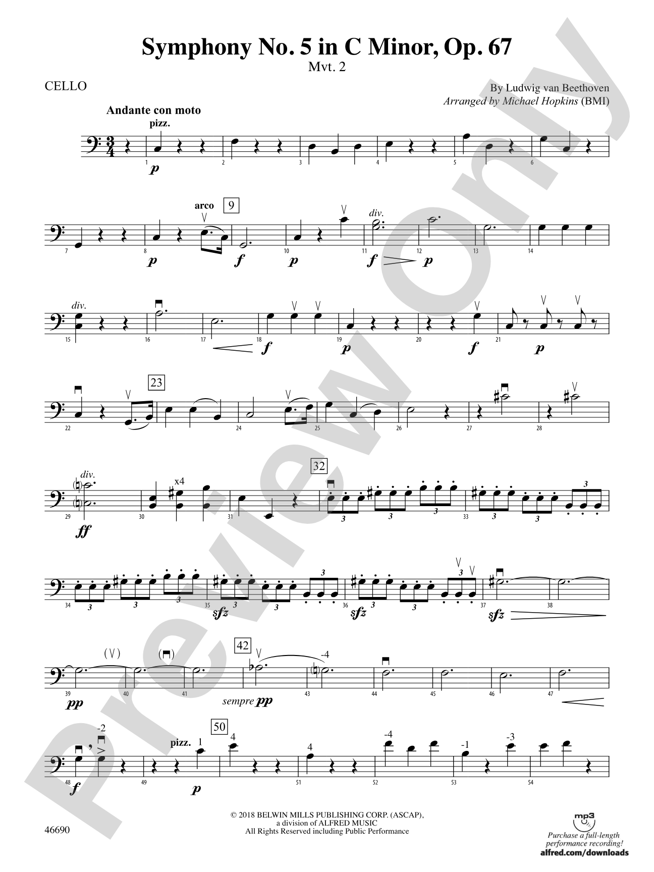 Symphony No. 5 in C Minor, Op. 67: Cello