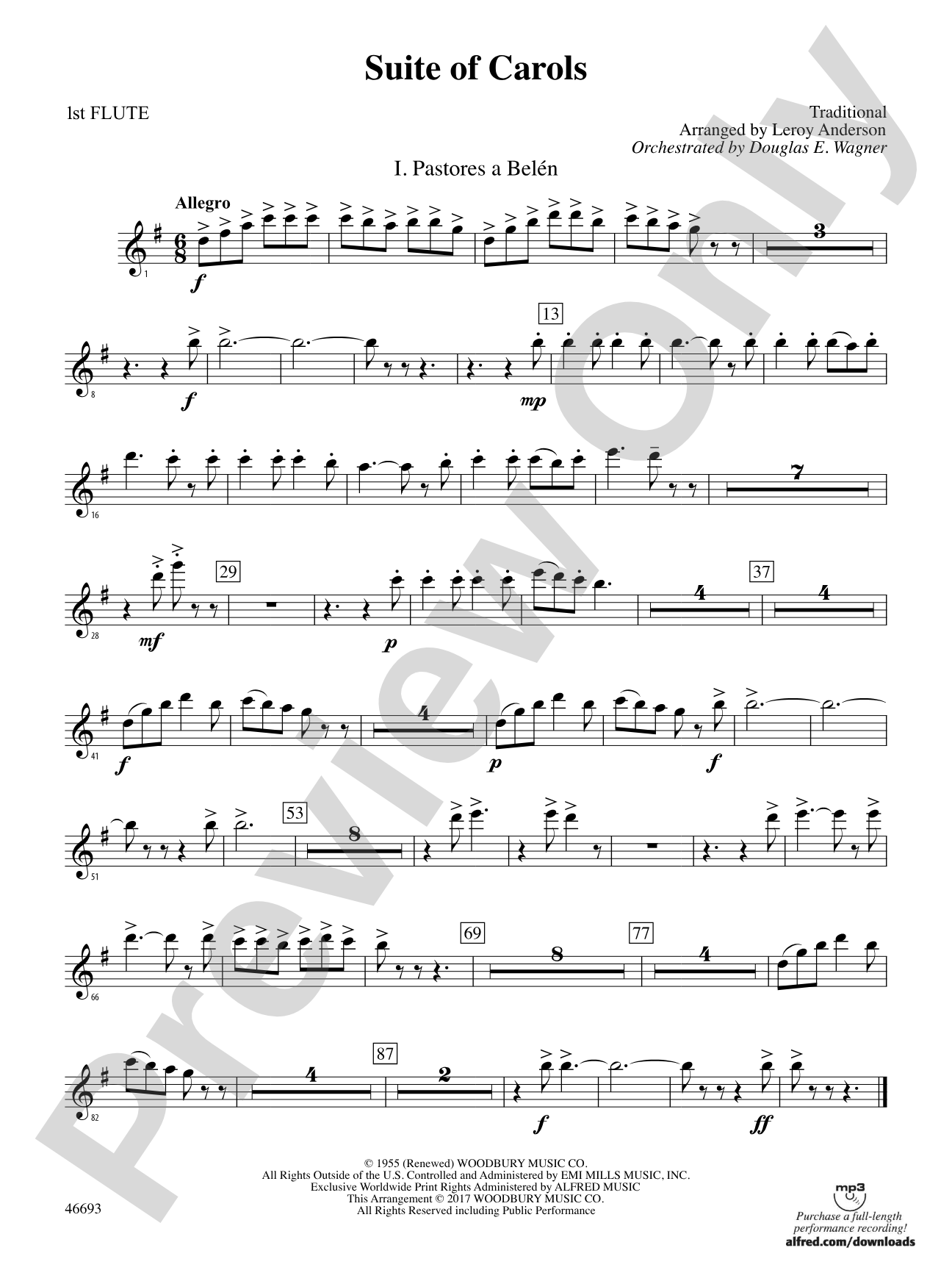 Suite of Carols: Flute