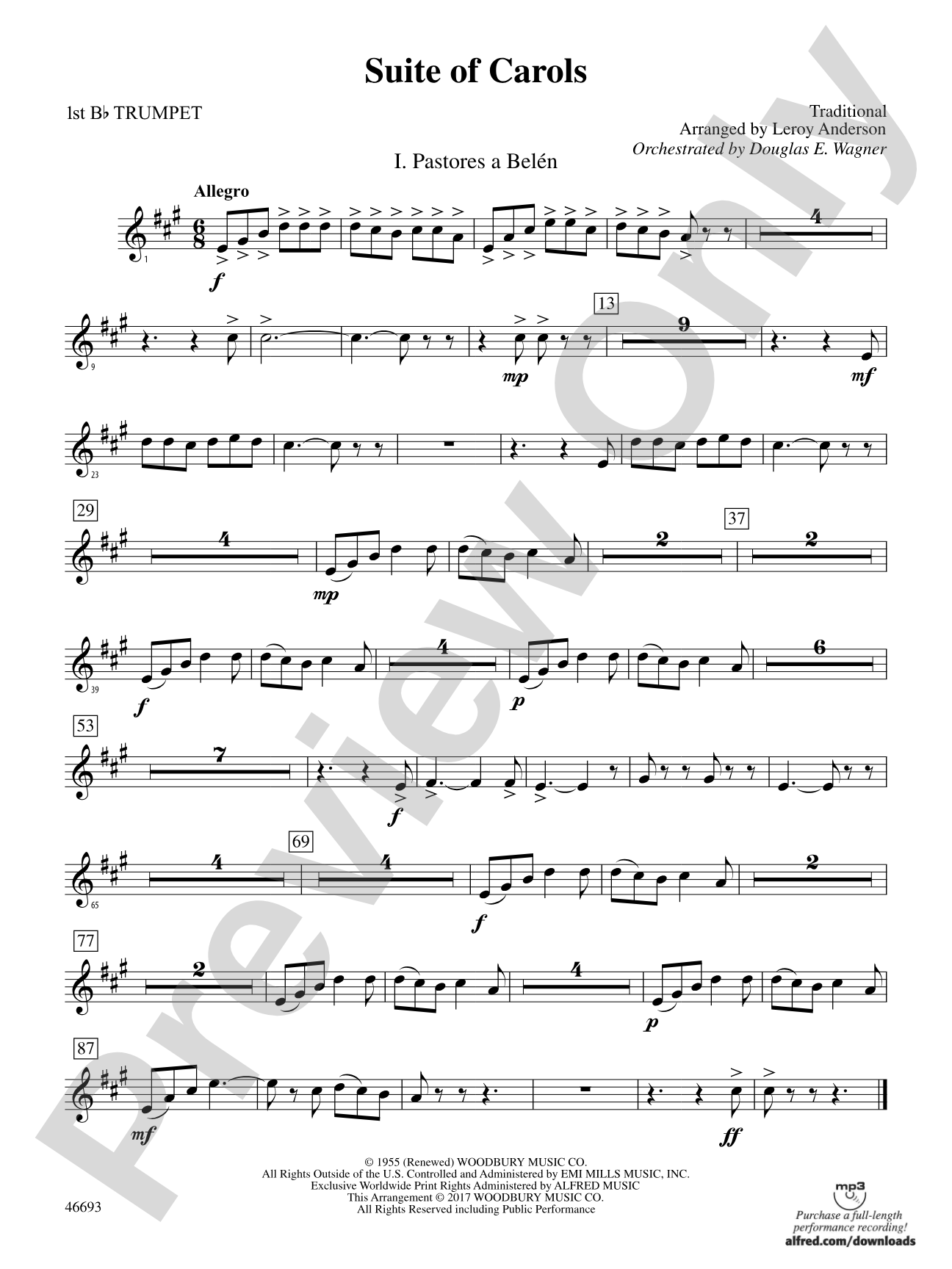 Suite of Carols: 1st B-flat Trumpet