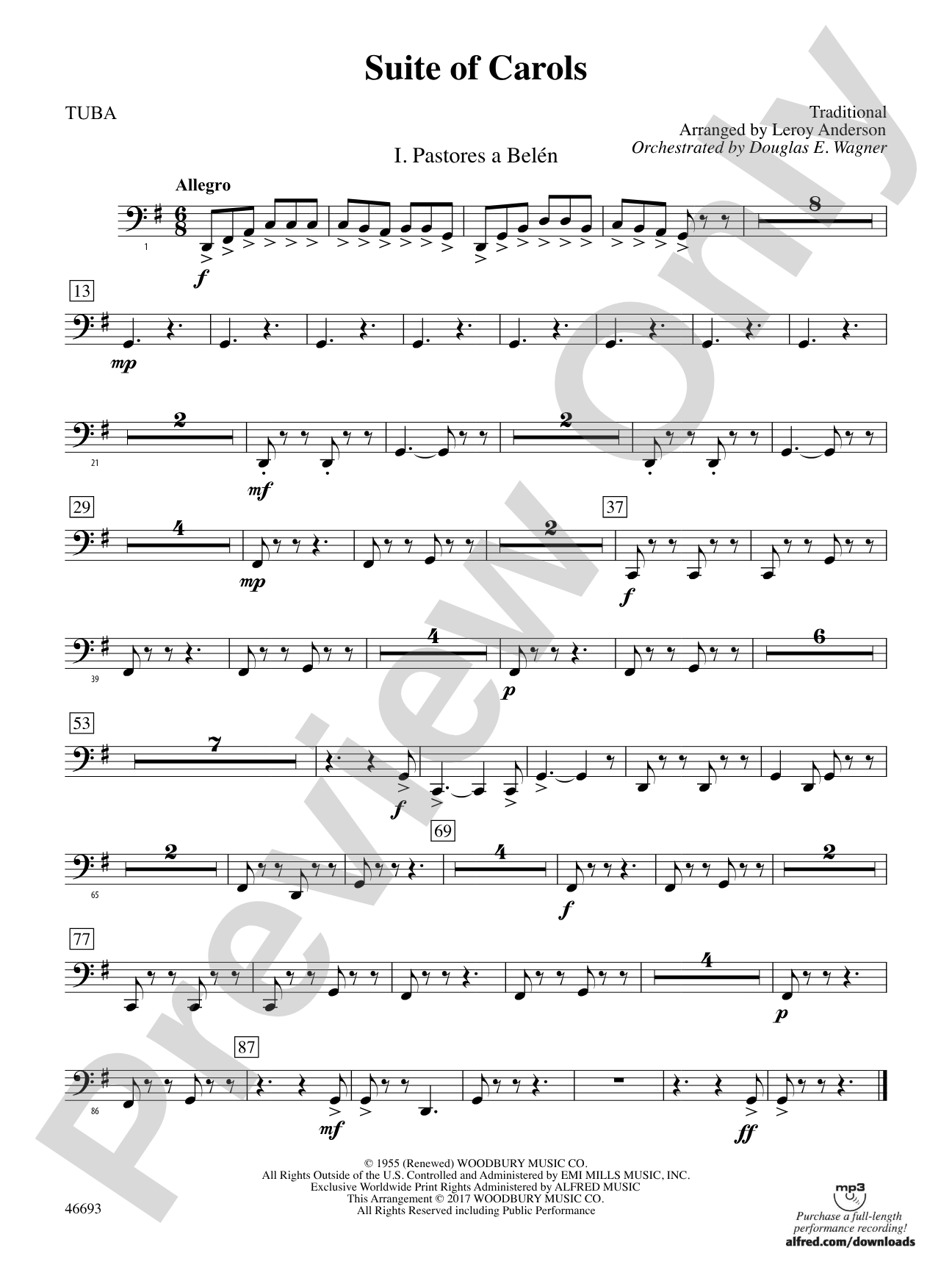 Suite of Carols: Tuba