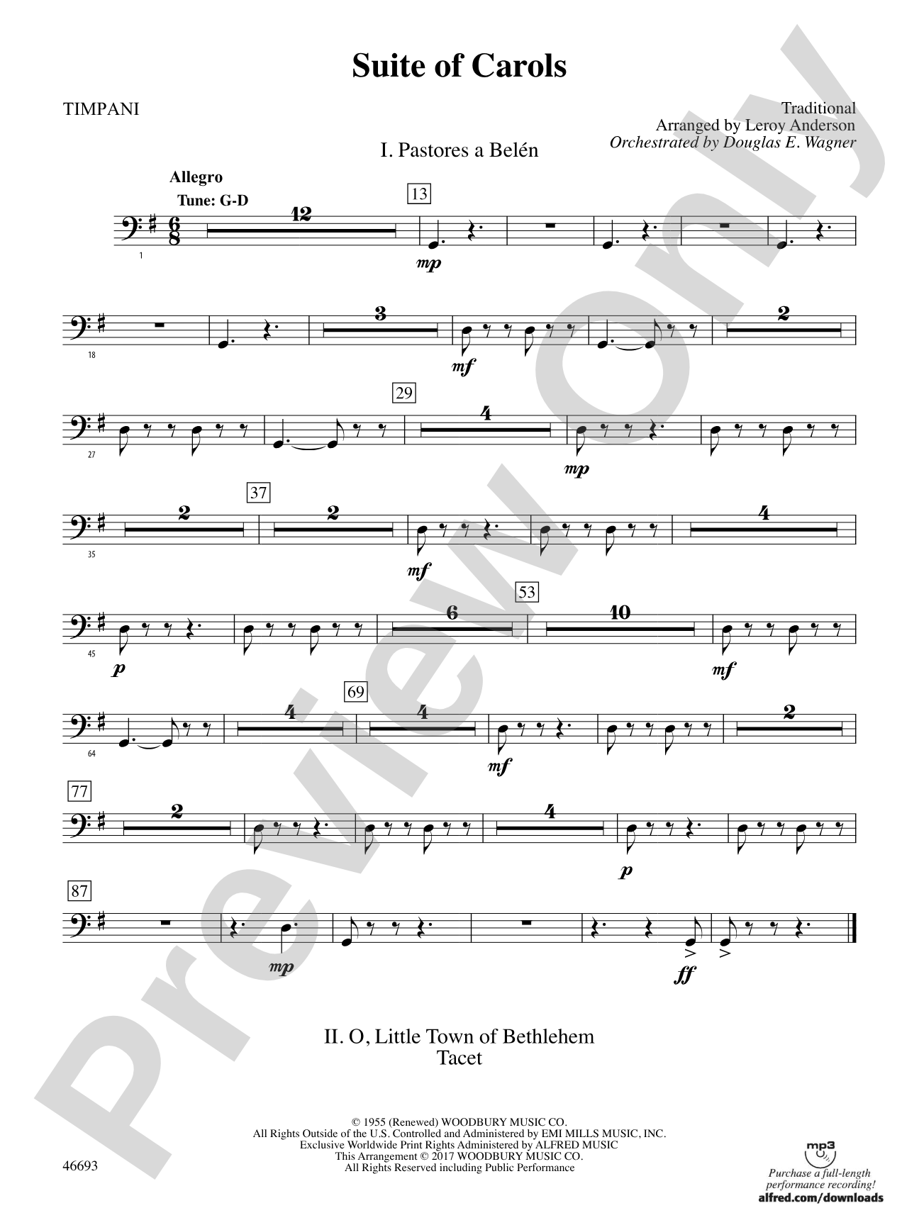 Suite of Carols: Timpani