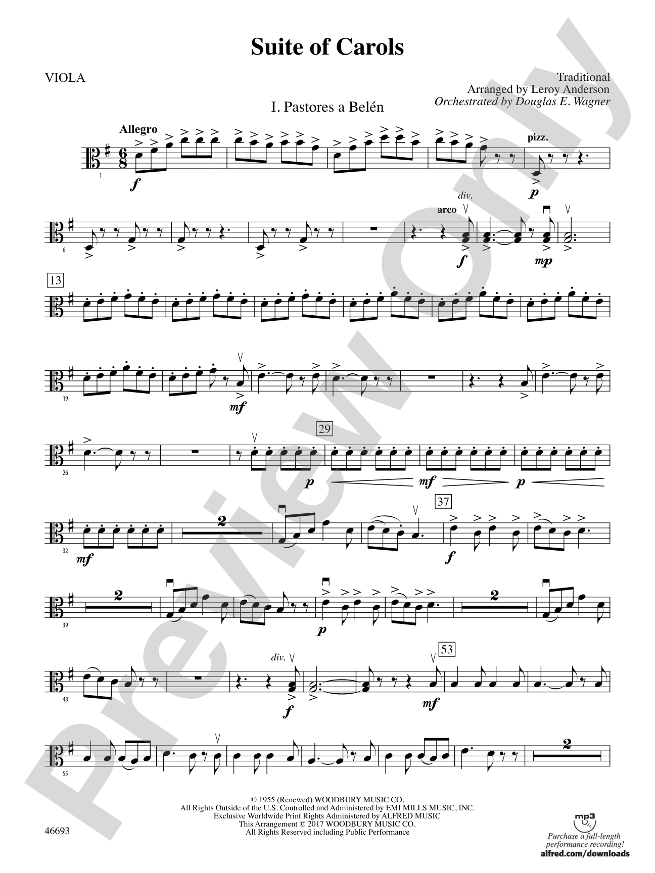 Suite of Carols: Viola