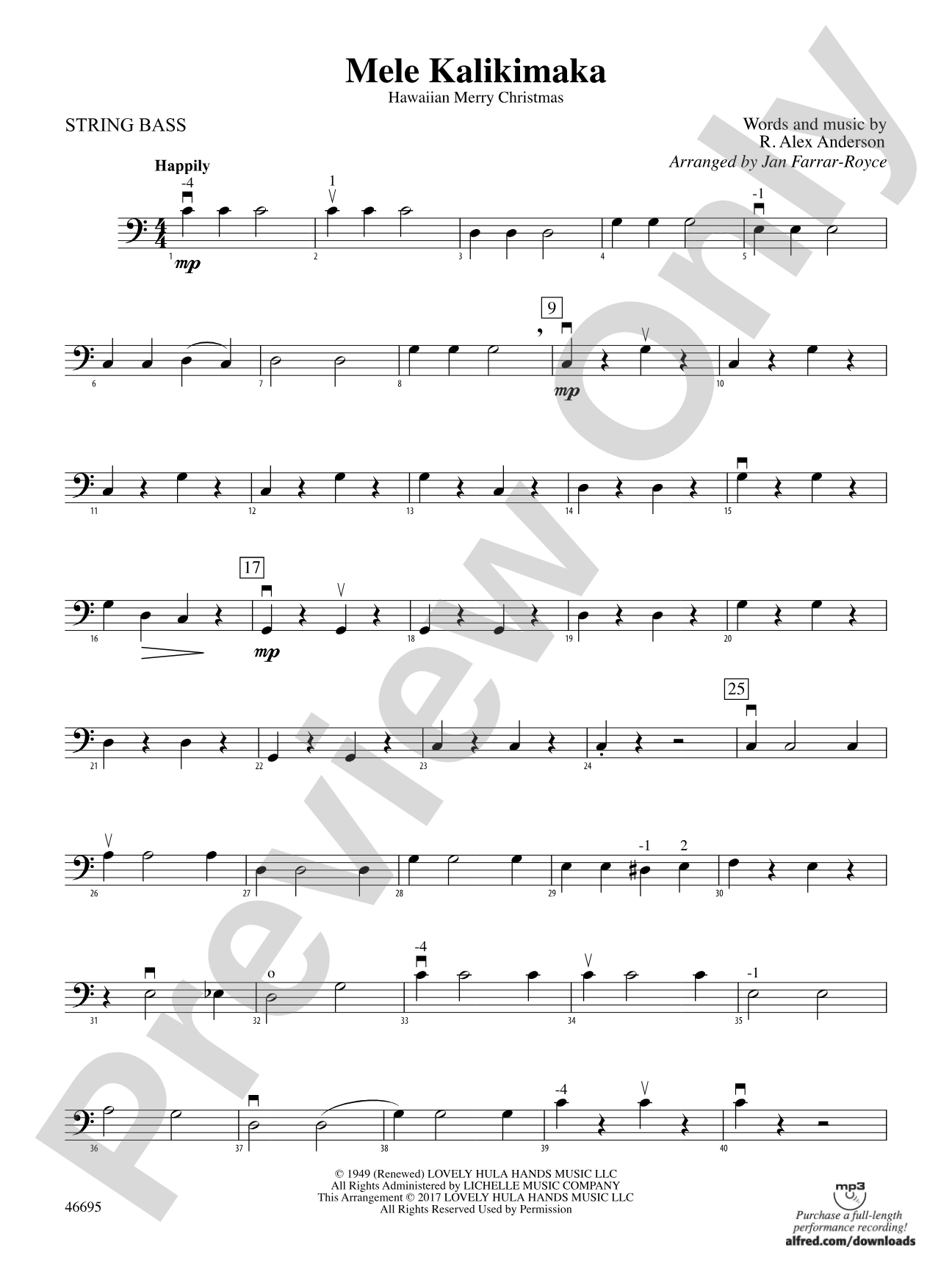 Mele Kalikimaka: String Bass