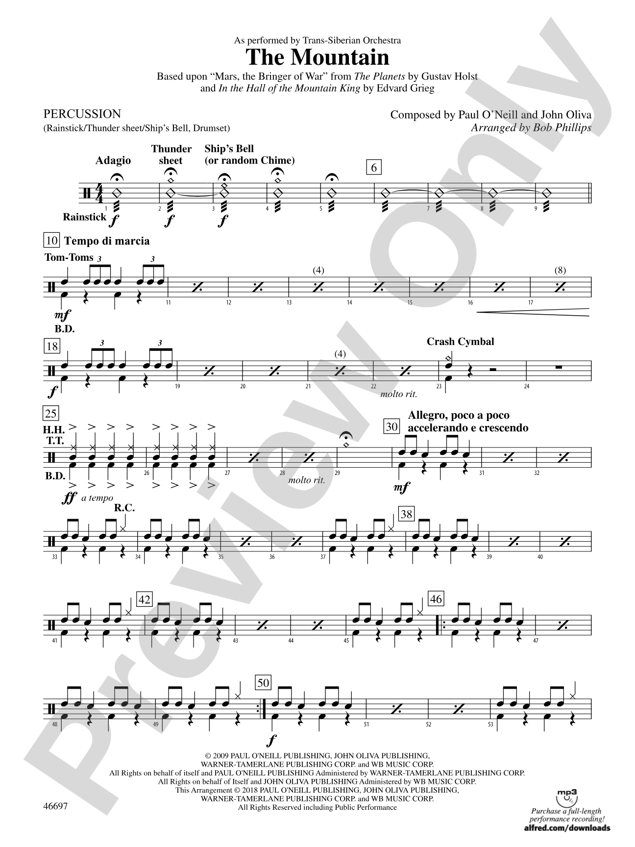 The Mountain: 1st Percussion