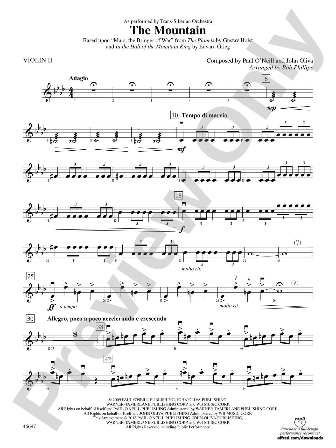 The Mountain: 2nd Violin