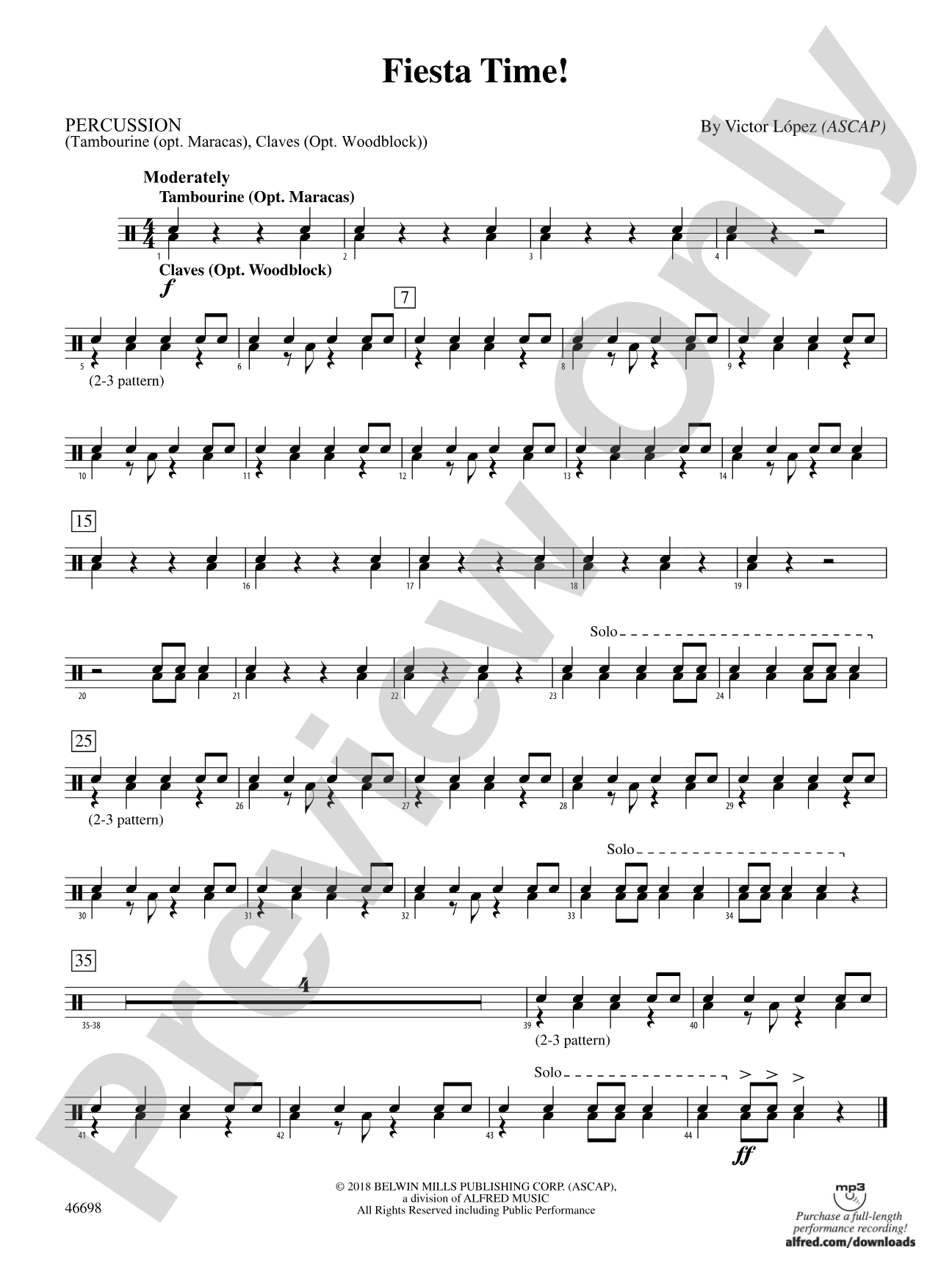 Fiesta Time!: 1st Percussion