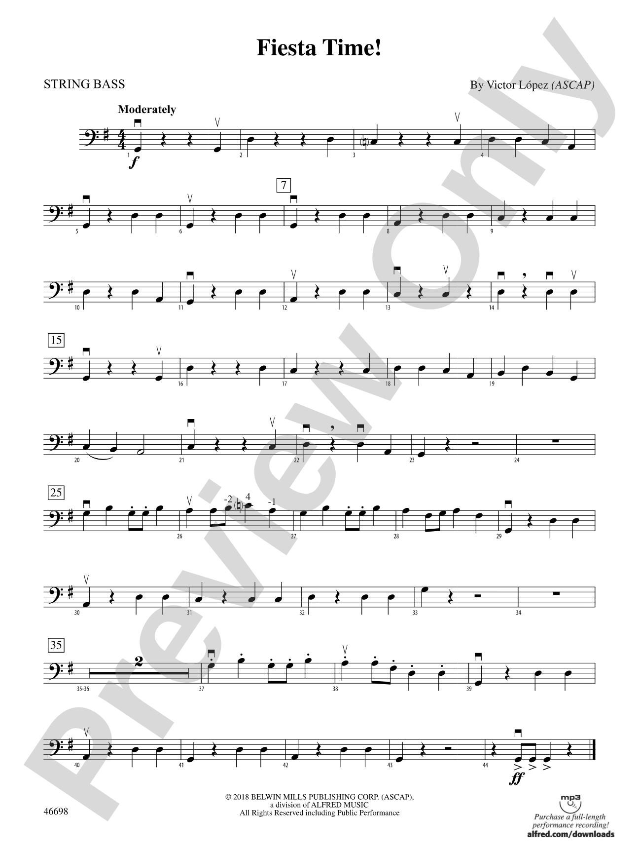 Fiesta Time!: String Bass