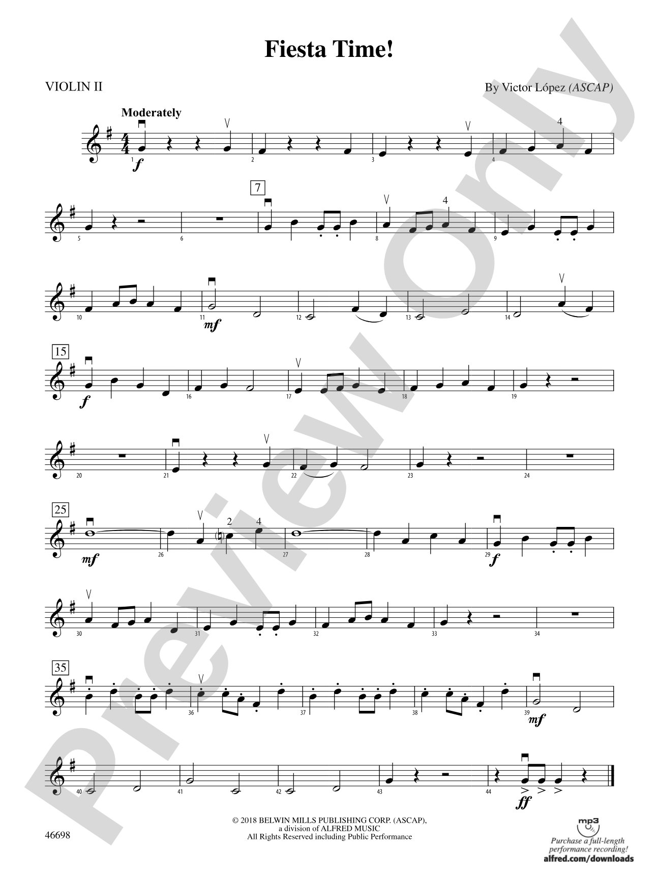 Fiesta Time!: 2nd Violin