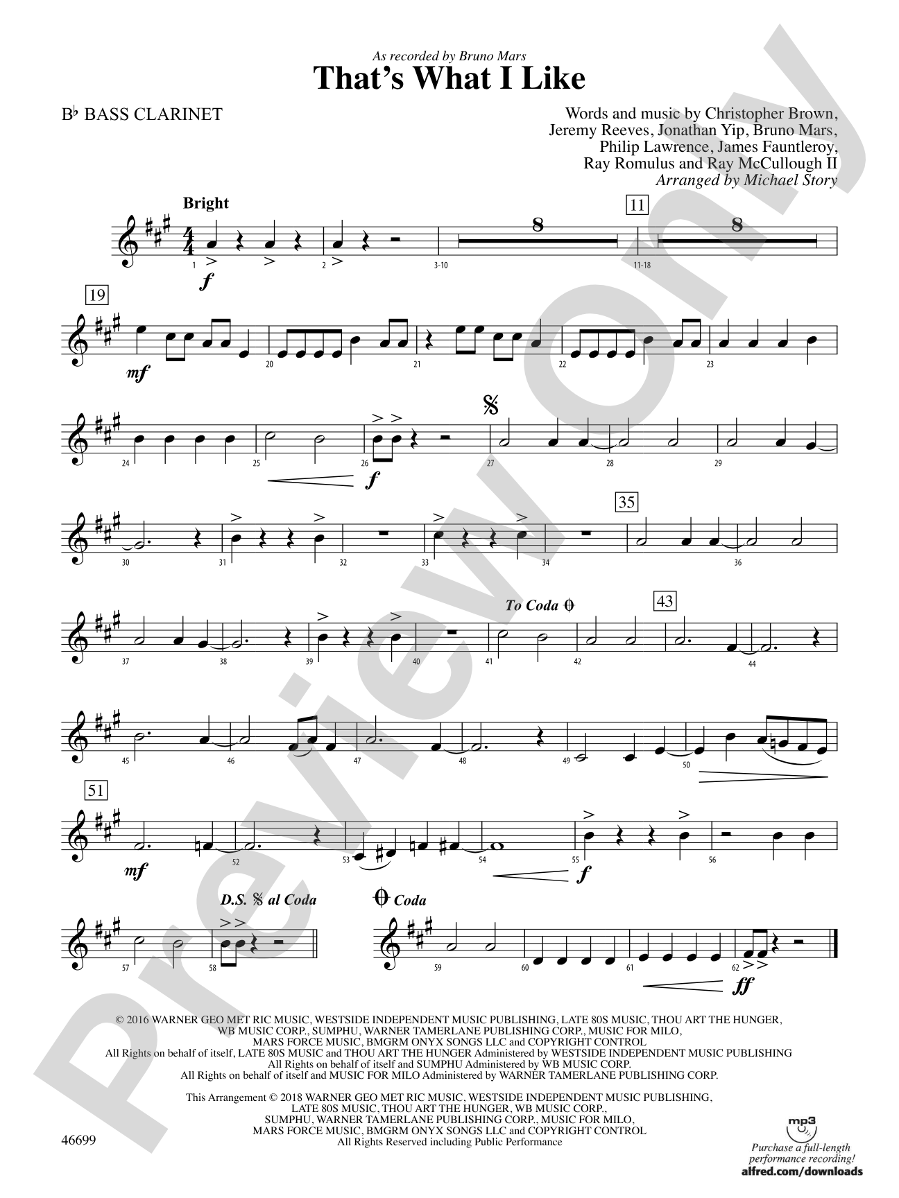 That's What I Like: B-flat Bass Clarinet