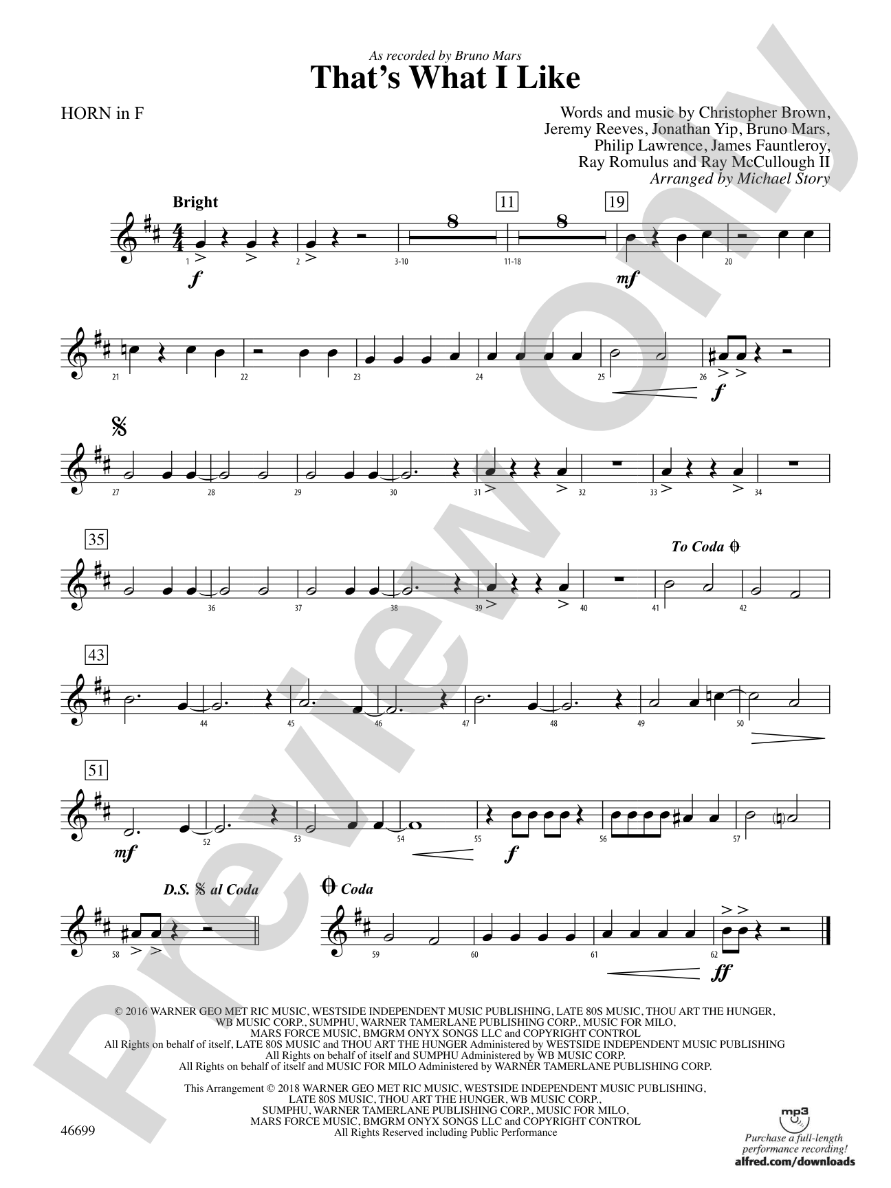 That's What I Like: 1st F Horn