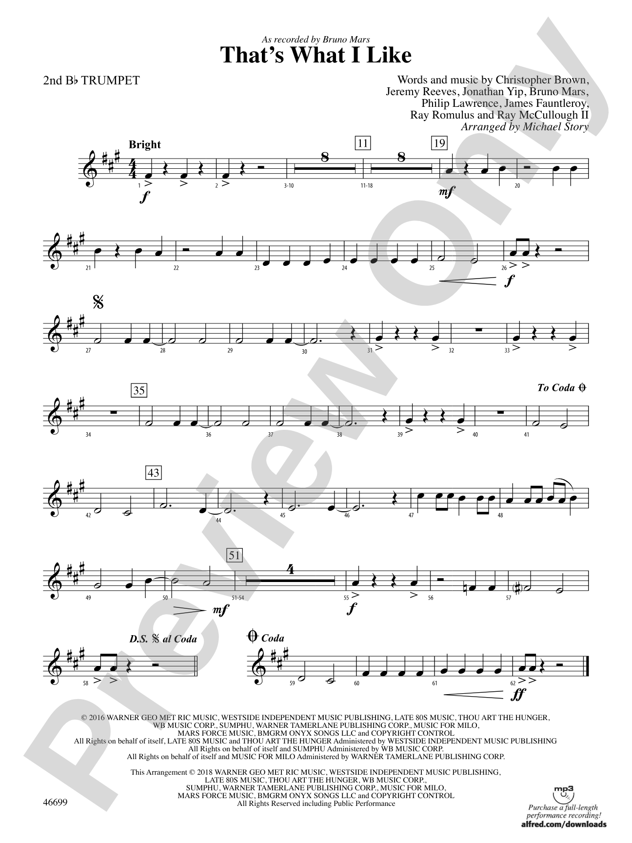 That's What I Like: 2nd B-flat Trumpet
