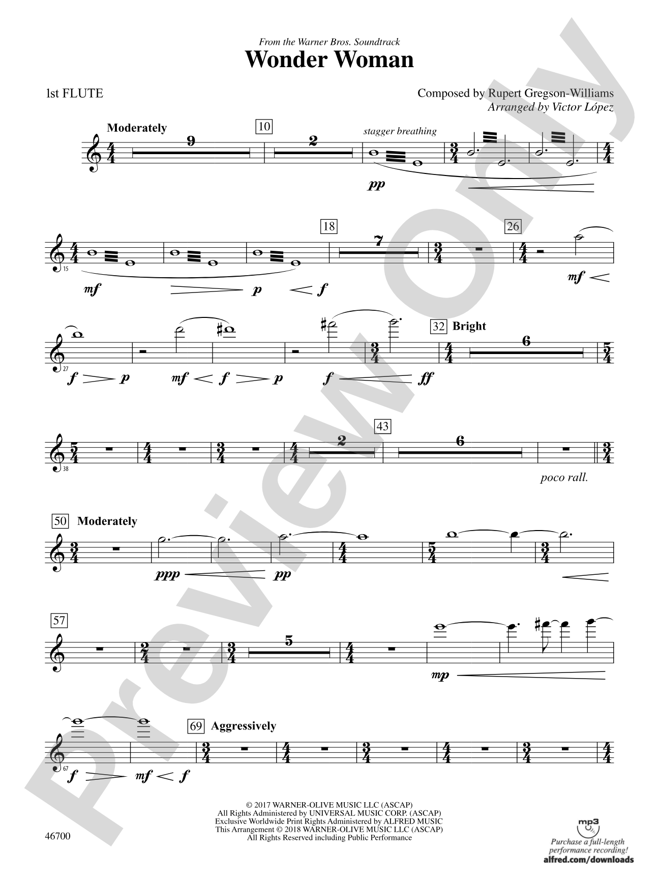 Wonder Woman: From the Warner Bros. Soundtrack: Flute
