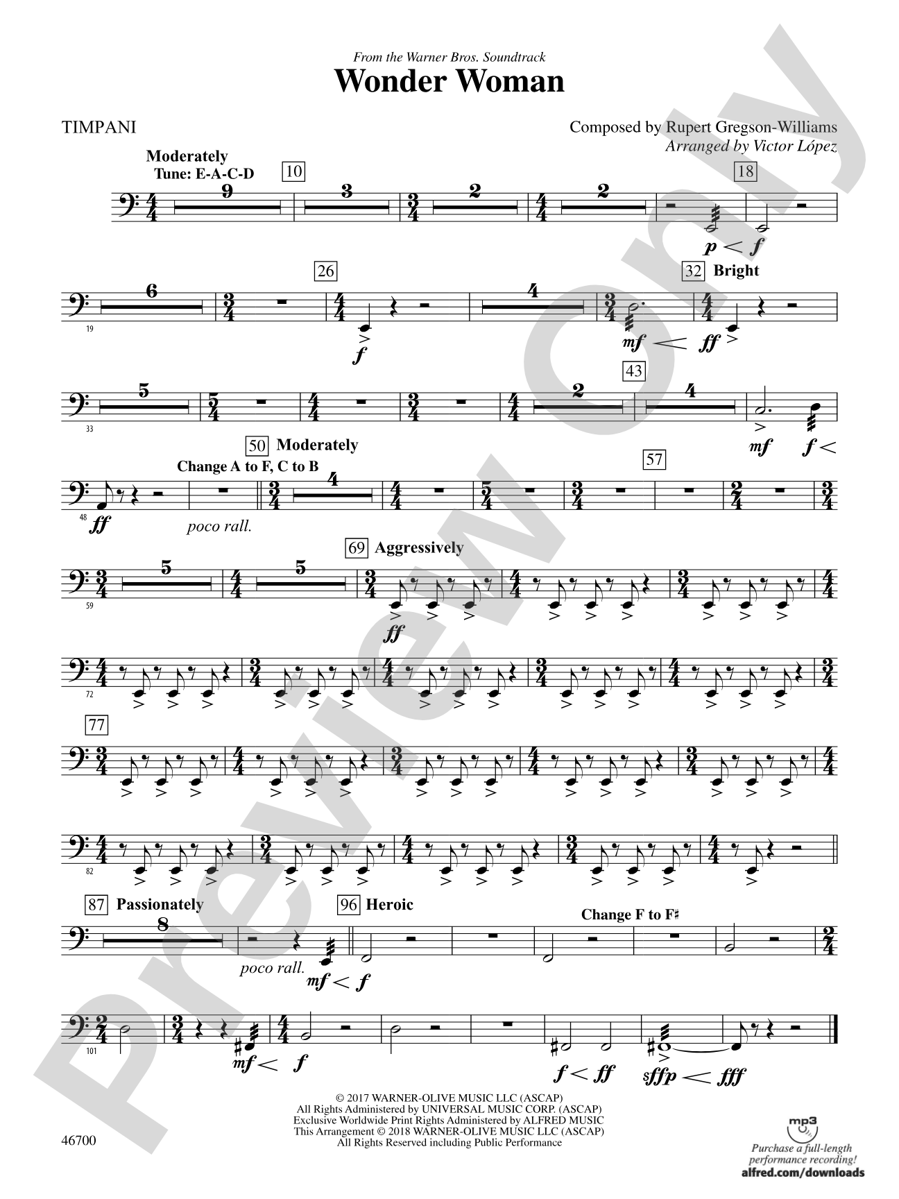 Wonder Woman: From the Warner Bros. Soundtrack: Timpani
