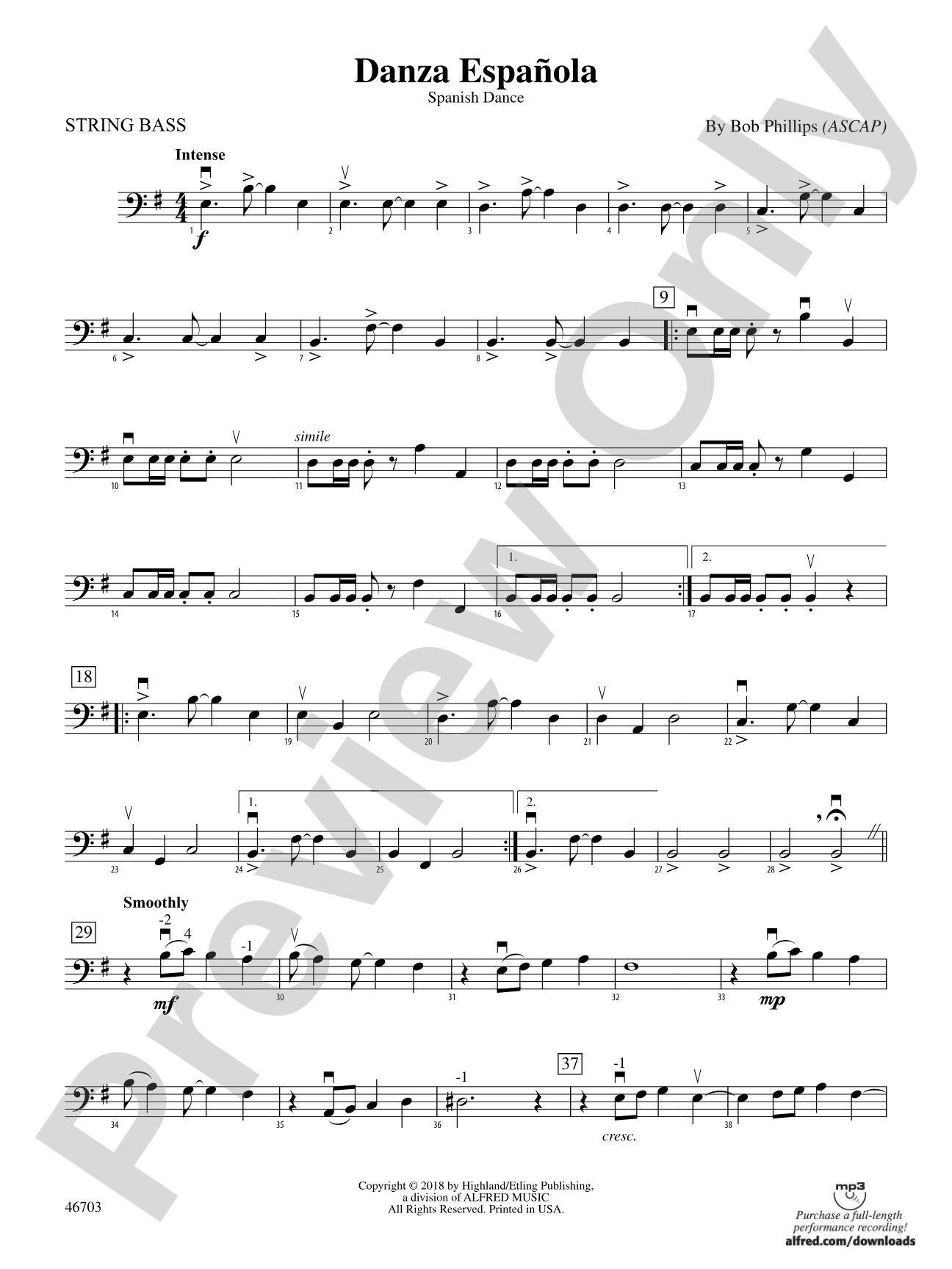 Danza Española: String Bass