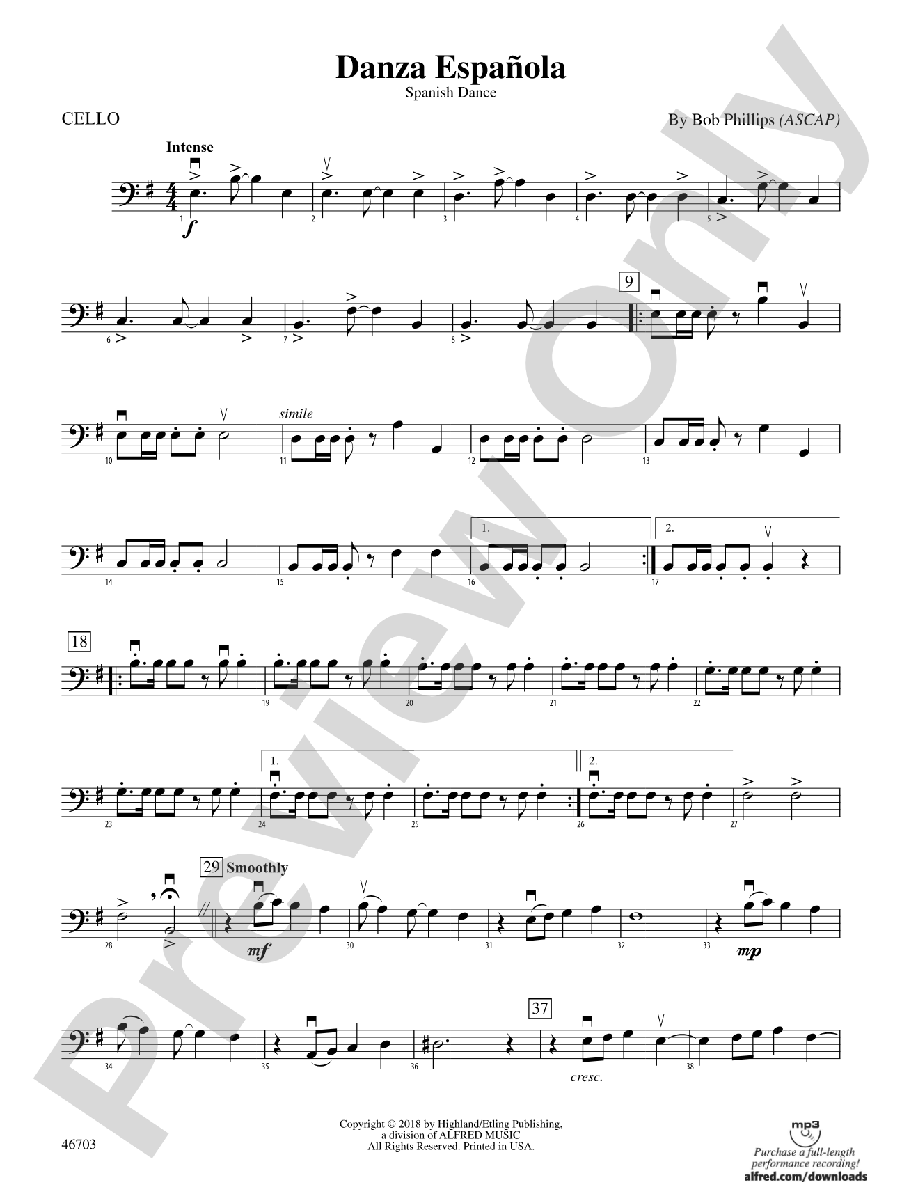 Danza Española: Cello