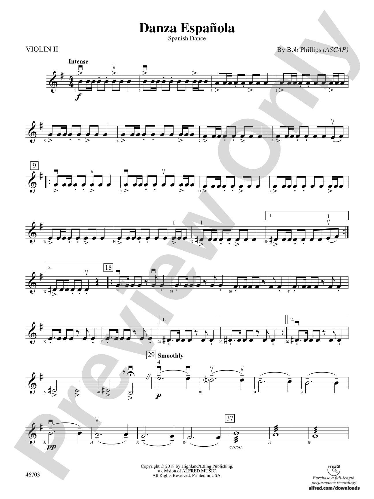 Danza Española: 2nd Violin