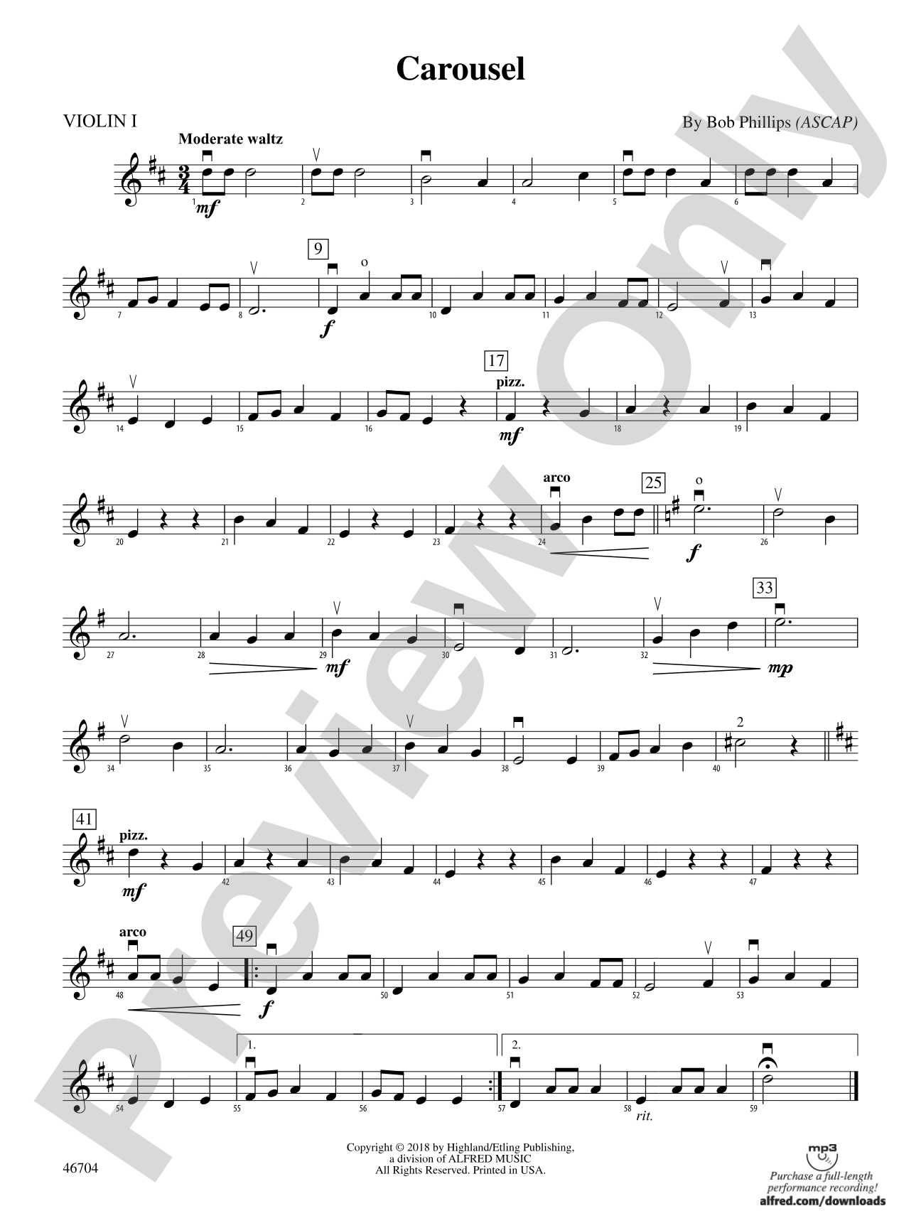 Carousel: 1st Violin