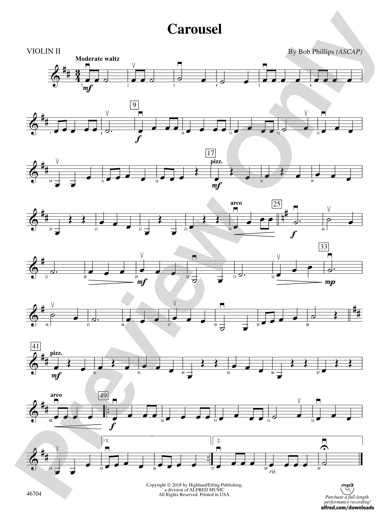 Carousel: 2nd Violin