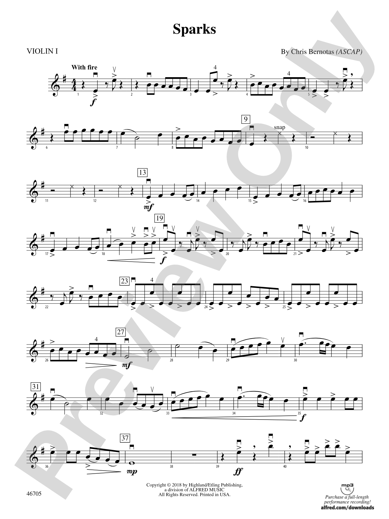 Sparks: 1st Violin