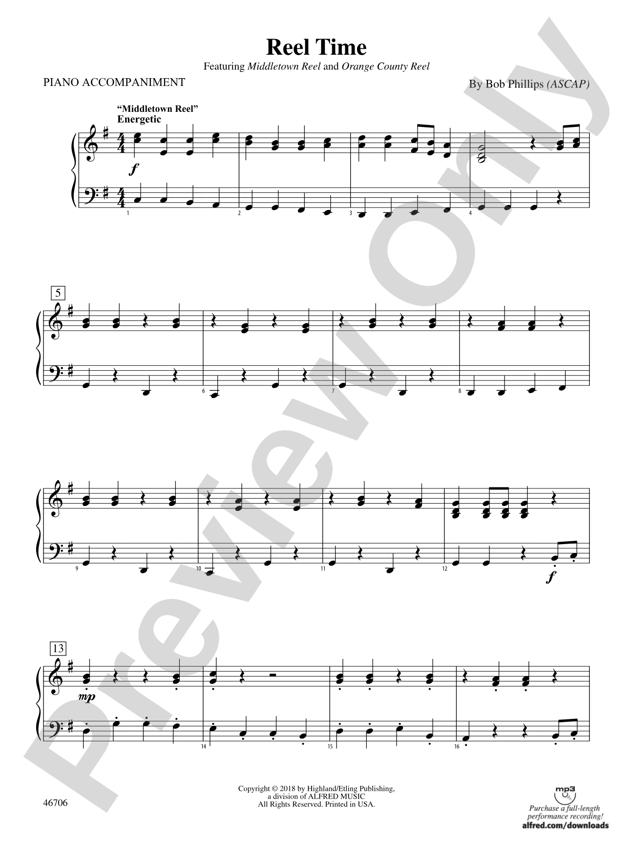Reel Time: Piano Accompaniment