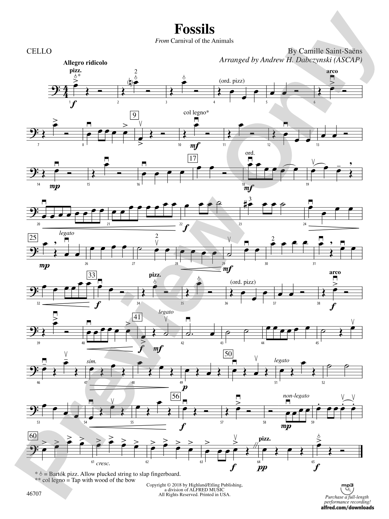 Fossils: Cello