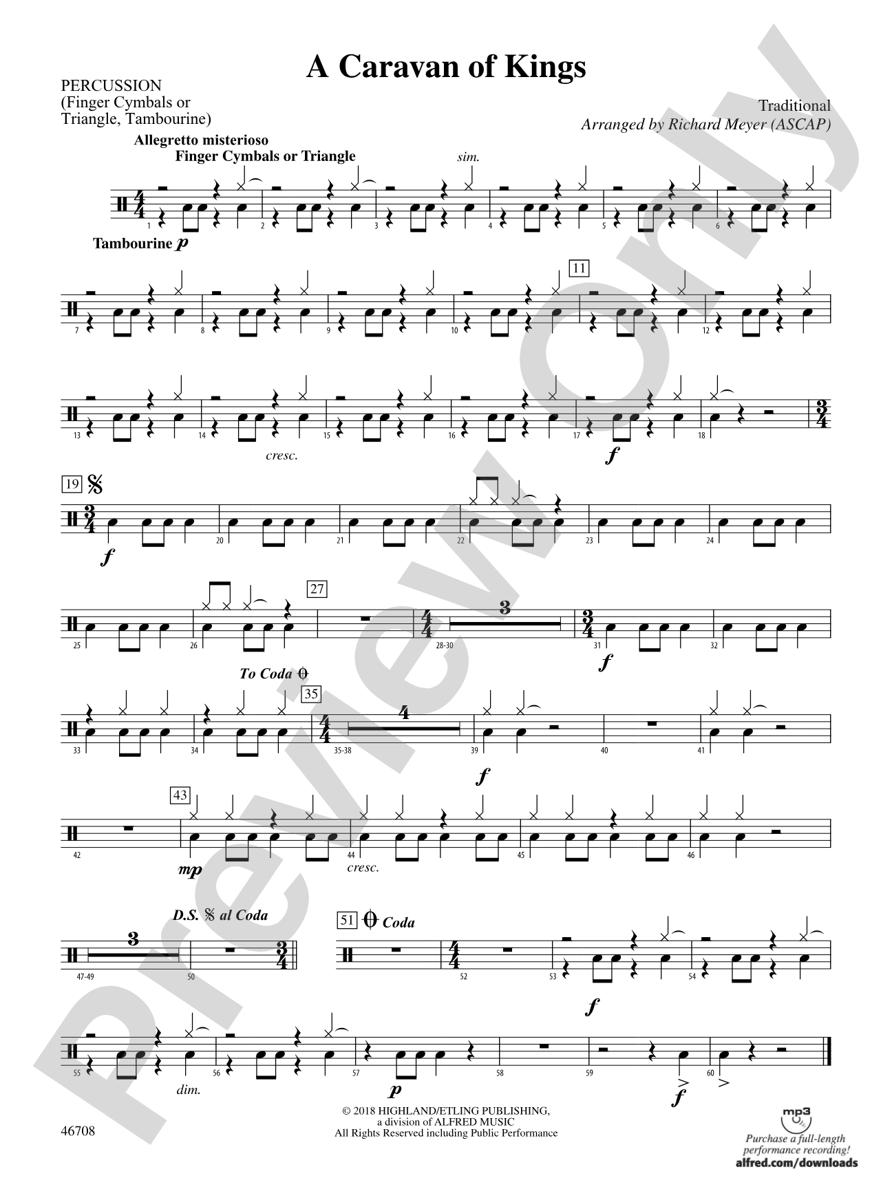 A Caravan of Kings: 1st Percussion