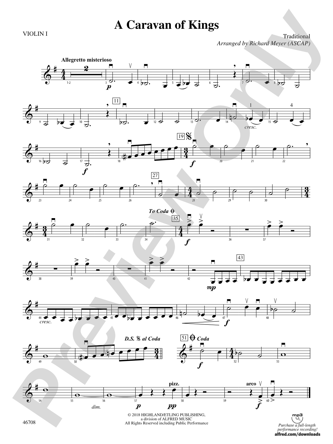 A Caravan of Kings: 1st Violin