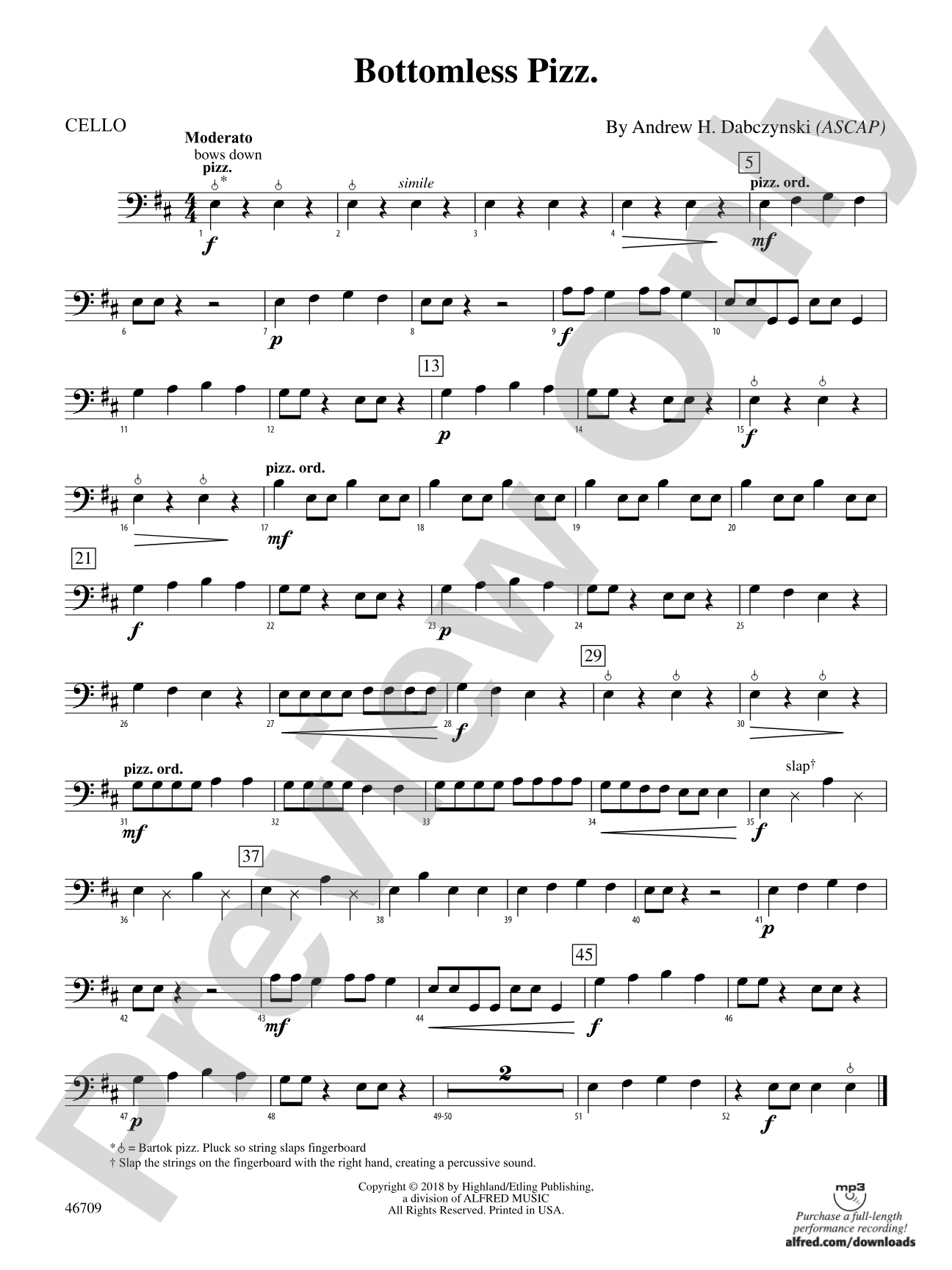 Bottomless Pizz.: Cello