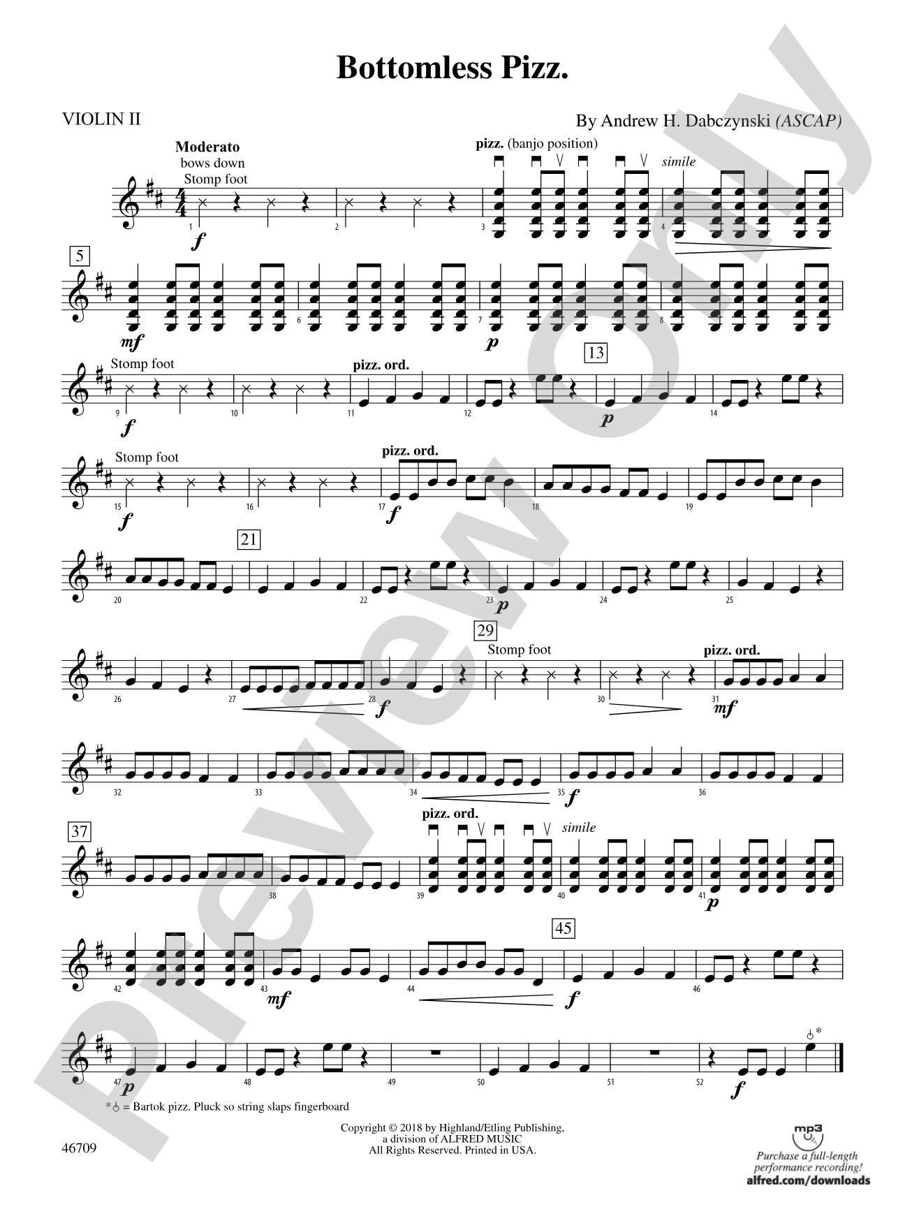 Bottomless Pizz.: 2nd Violin