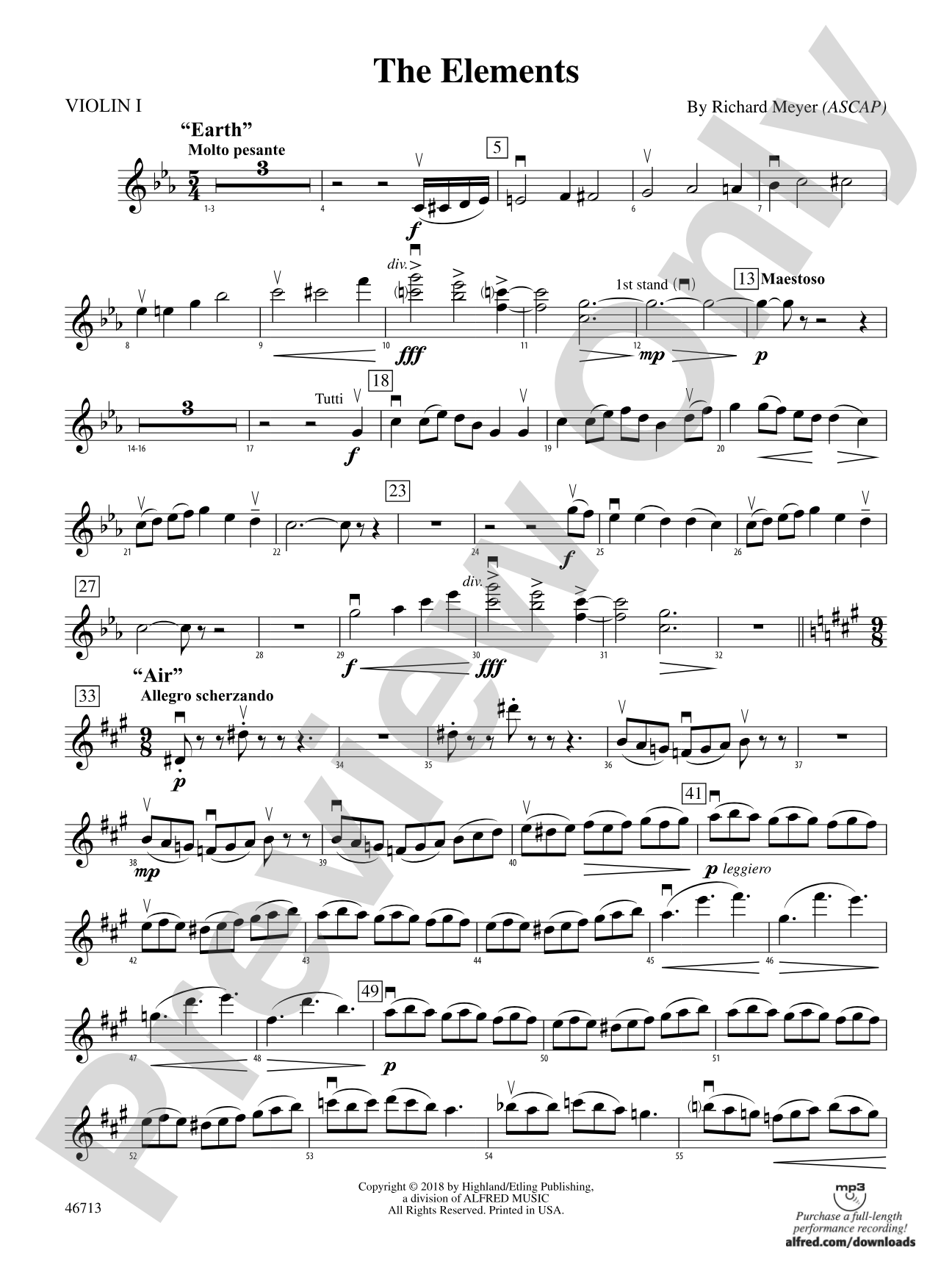 The Elements: 1st Violin