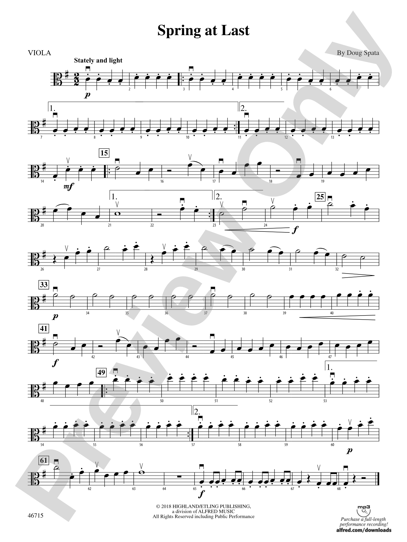 Spring at Last: Viola