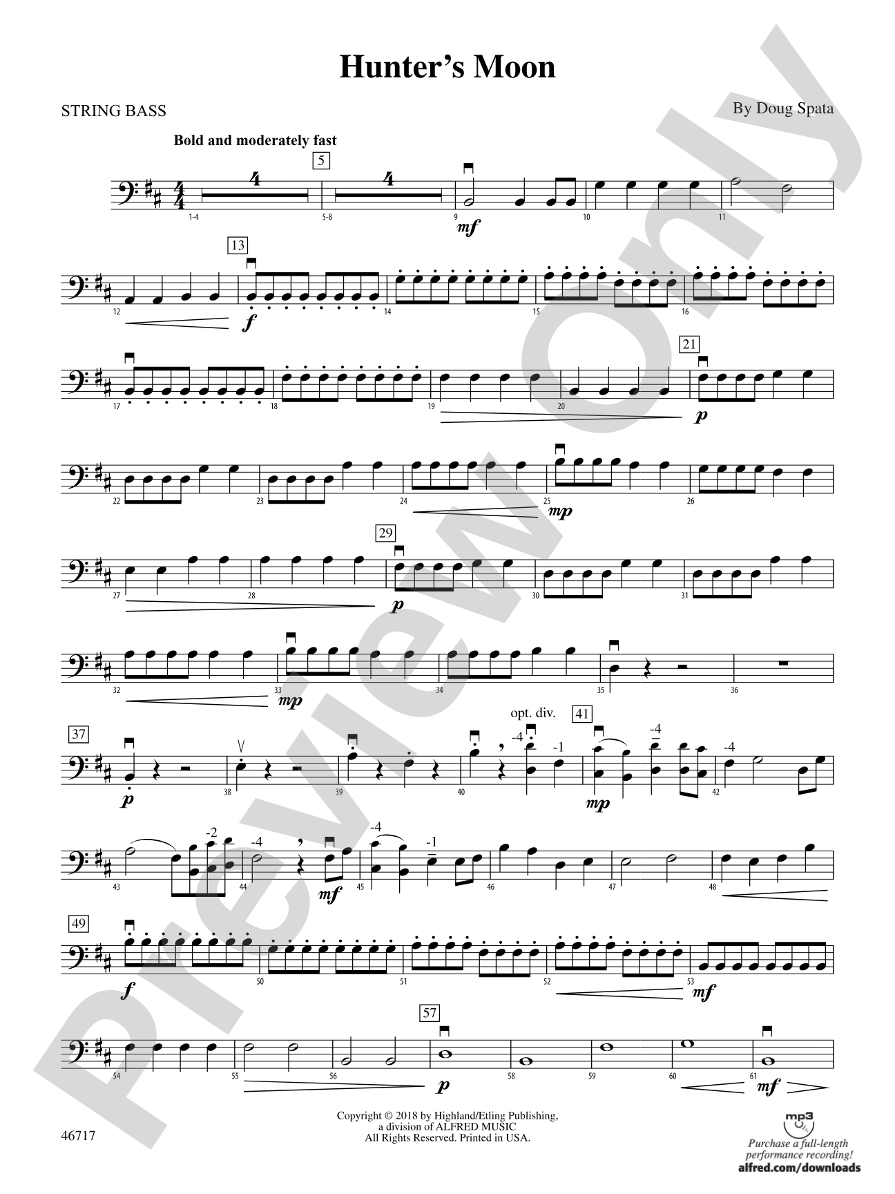 Hunter's Moon: String Bass