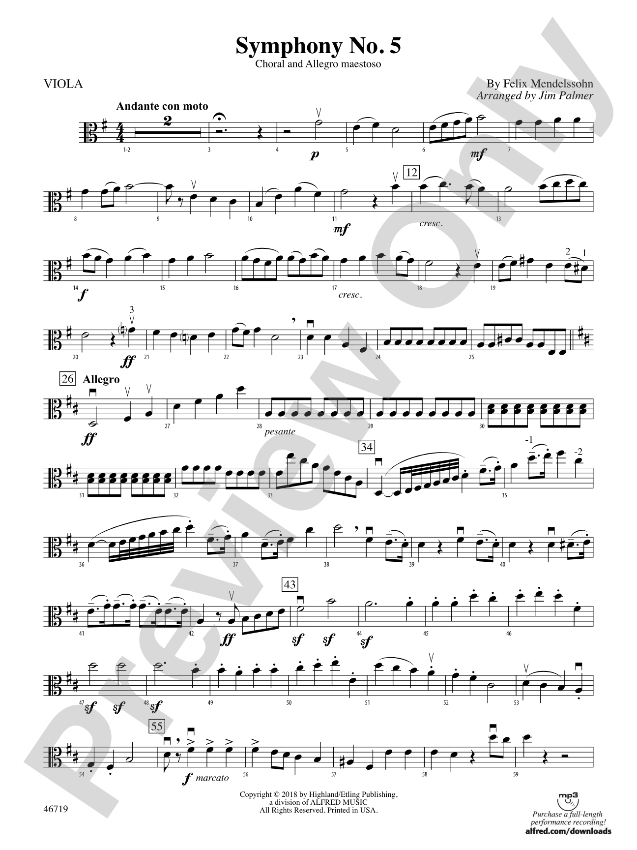 Symphony No. 5: Viola