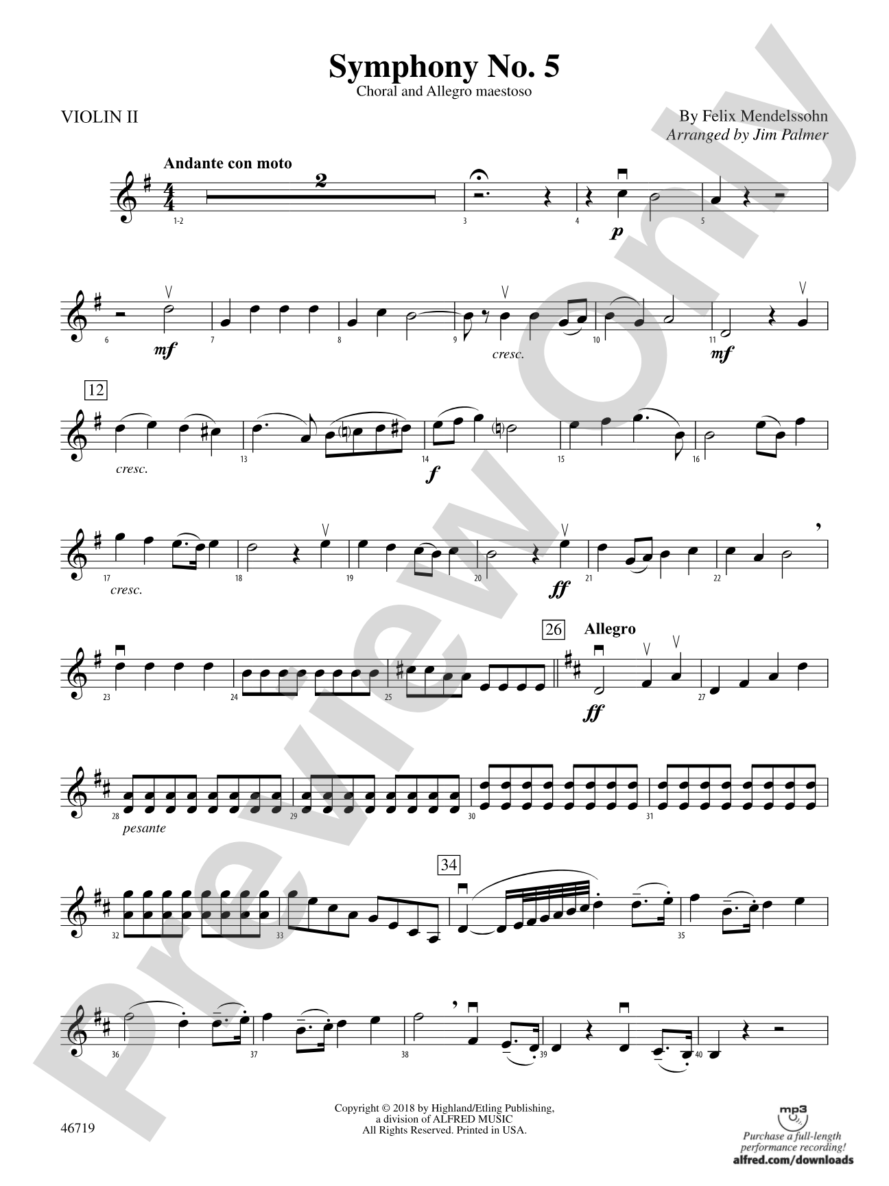 Symphony No. 5: 2nd Violin