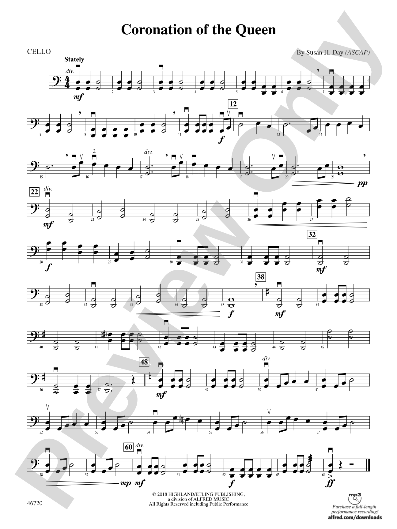 Coronation of the Queen: Cello
