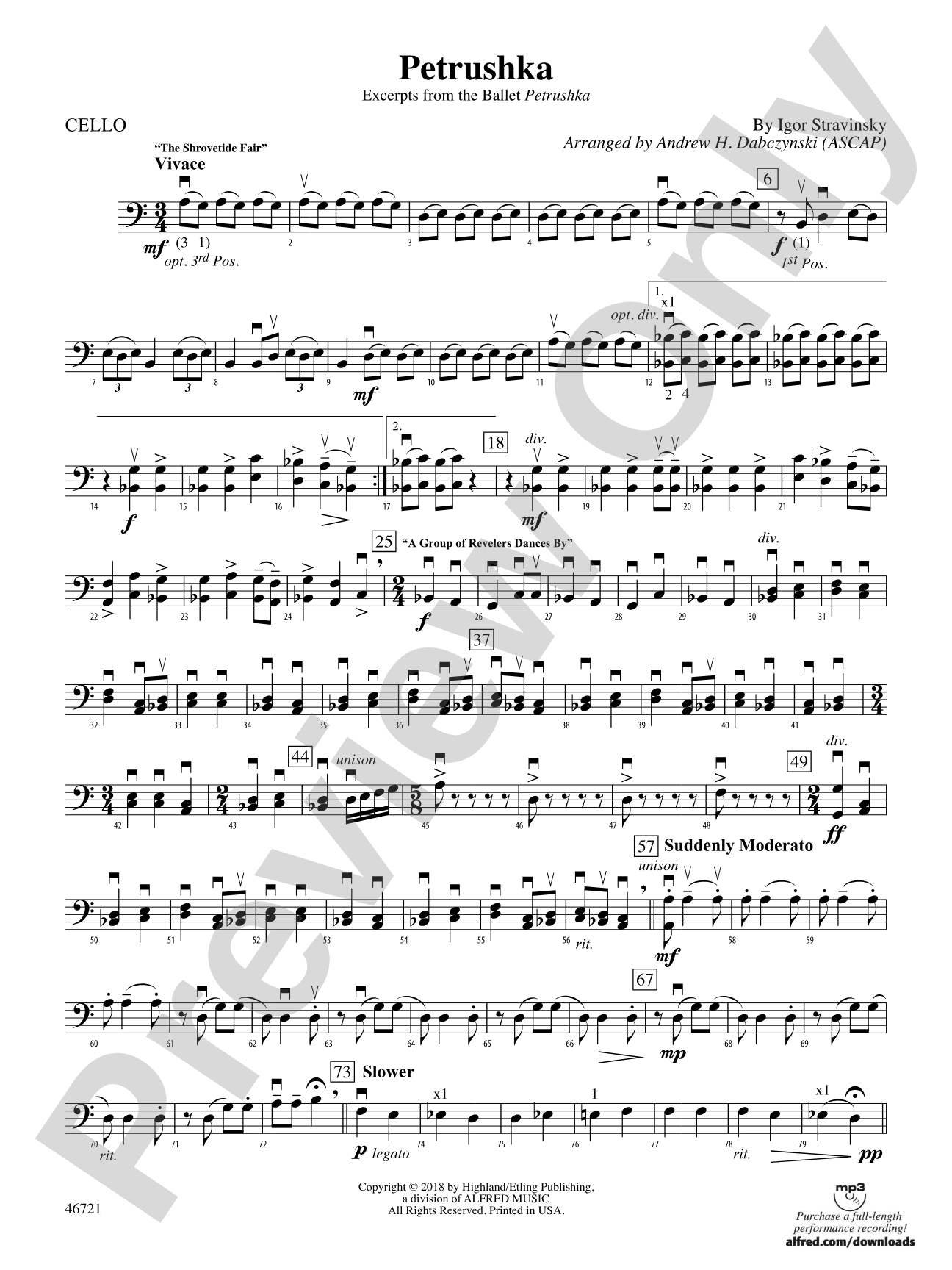 Petrushka: Cello