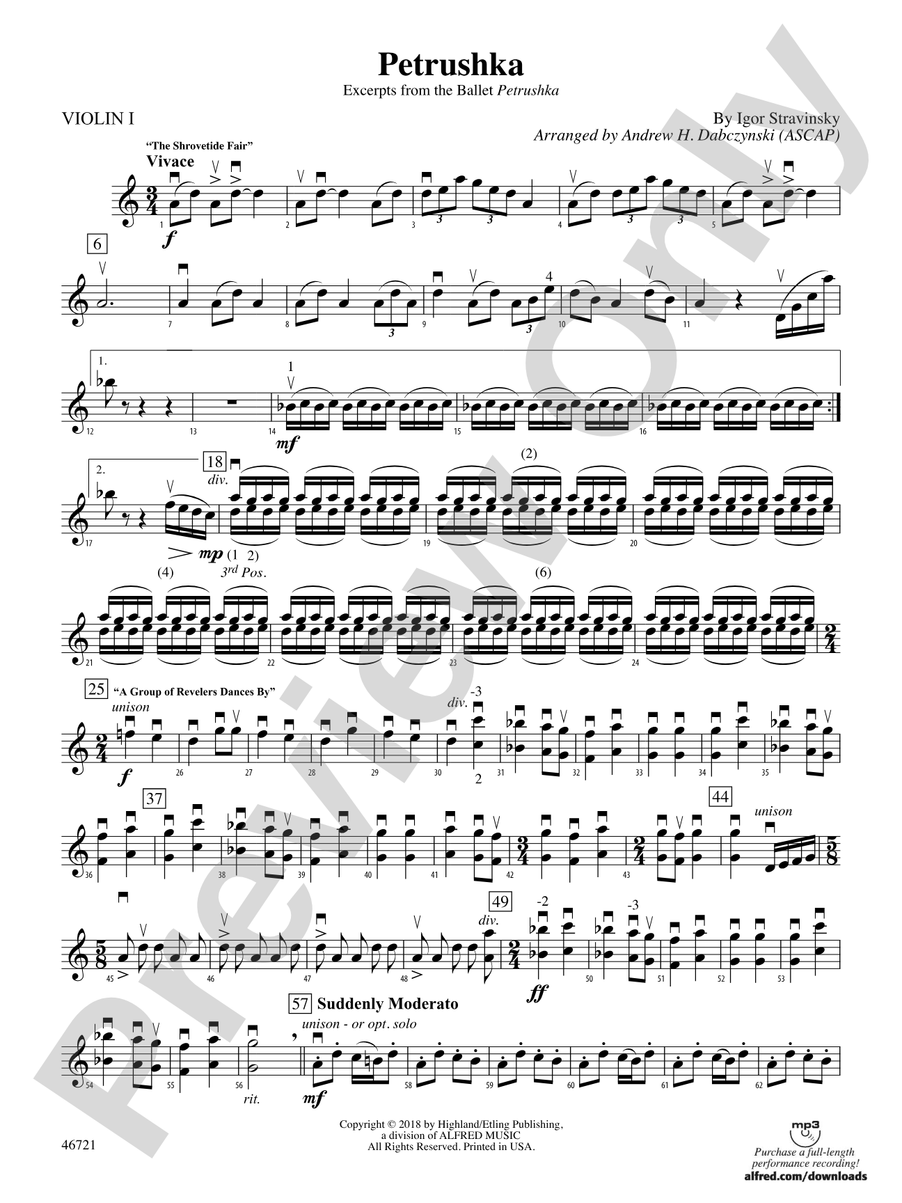 Petrushka: 1st Violin