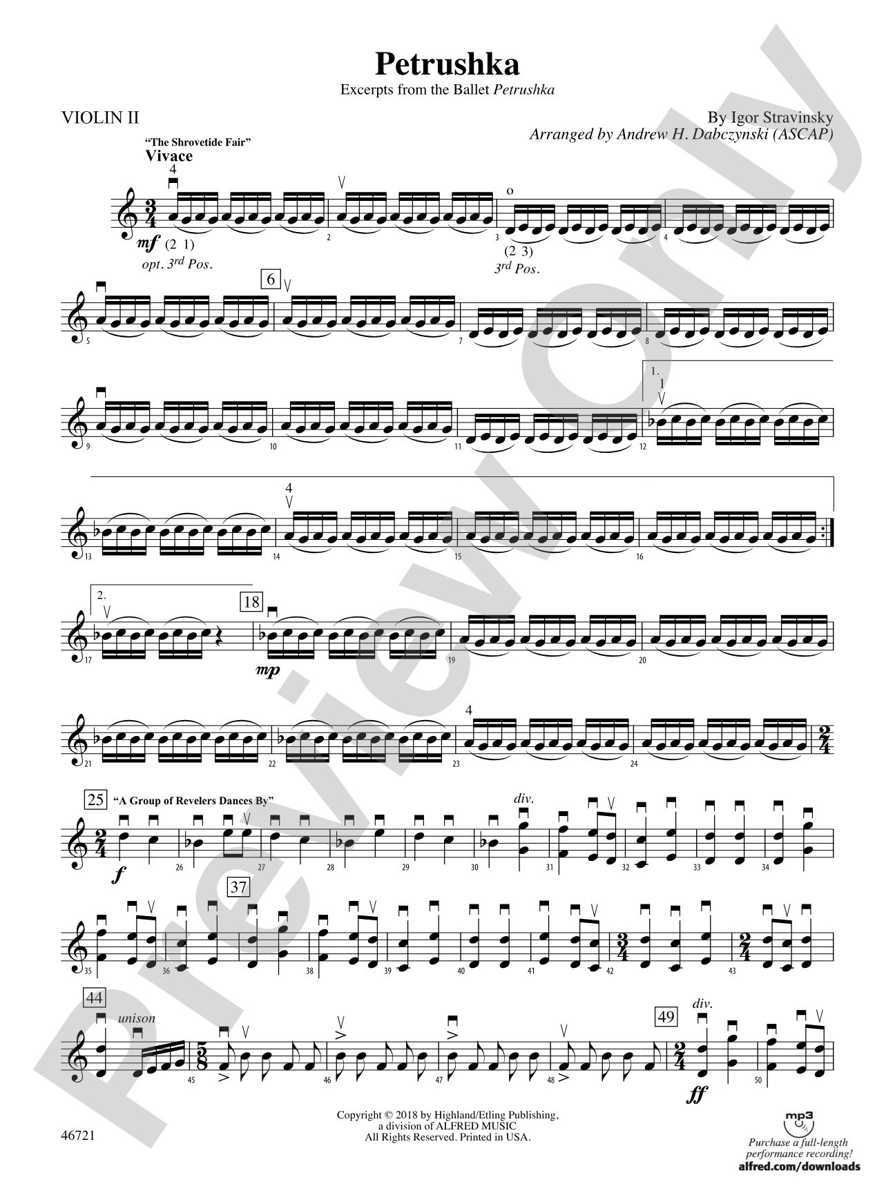 Petrushka: 2nd Violin