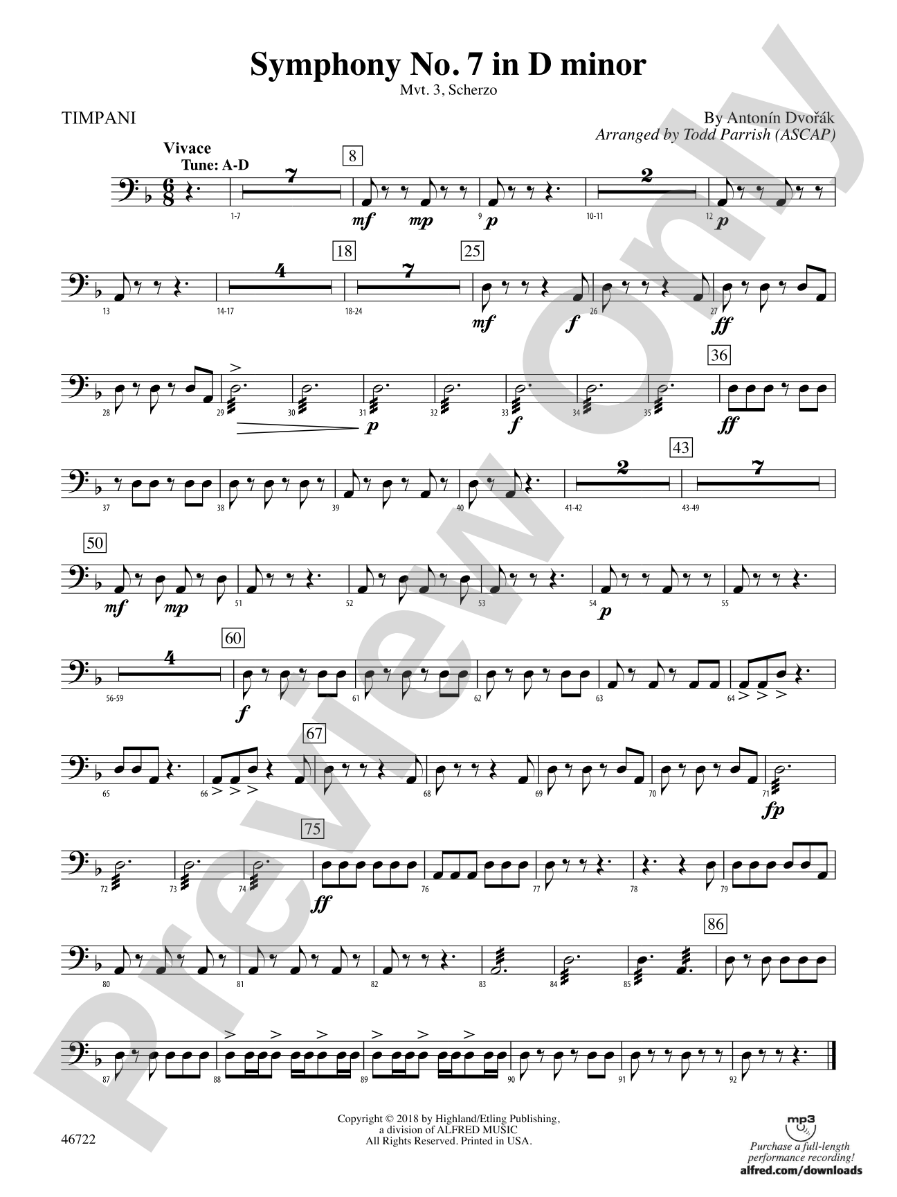 Symphony No. 7 in D Minor: Timpani