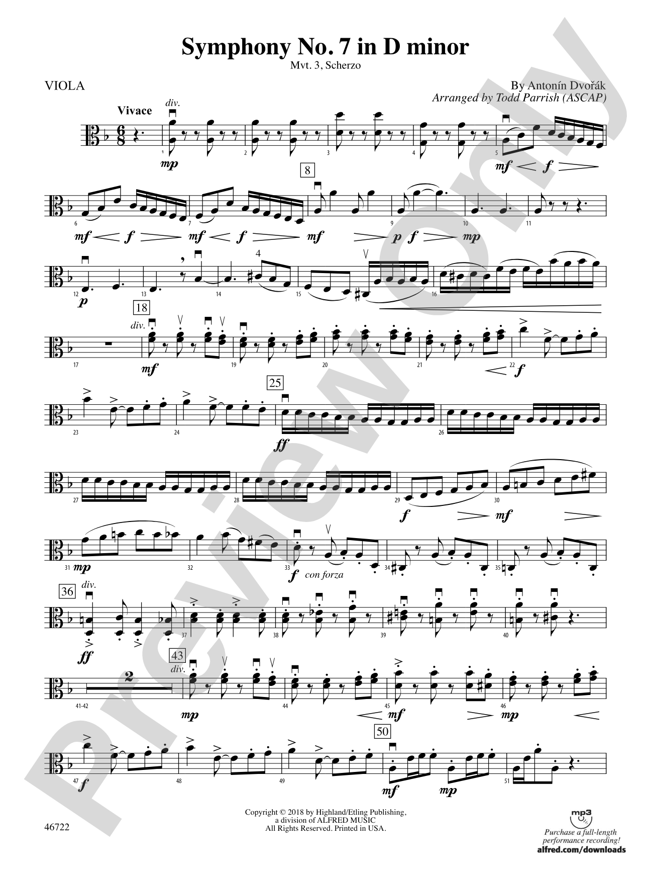 Symphony No. 7 in D Minor: Viola